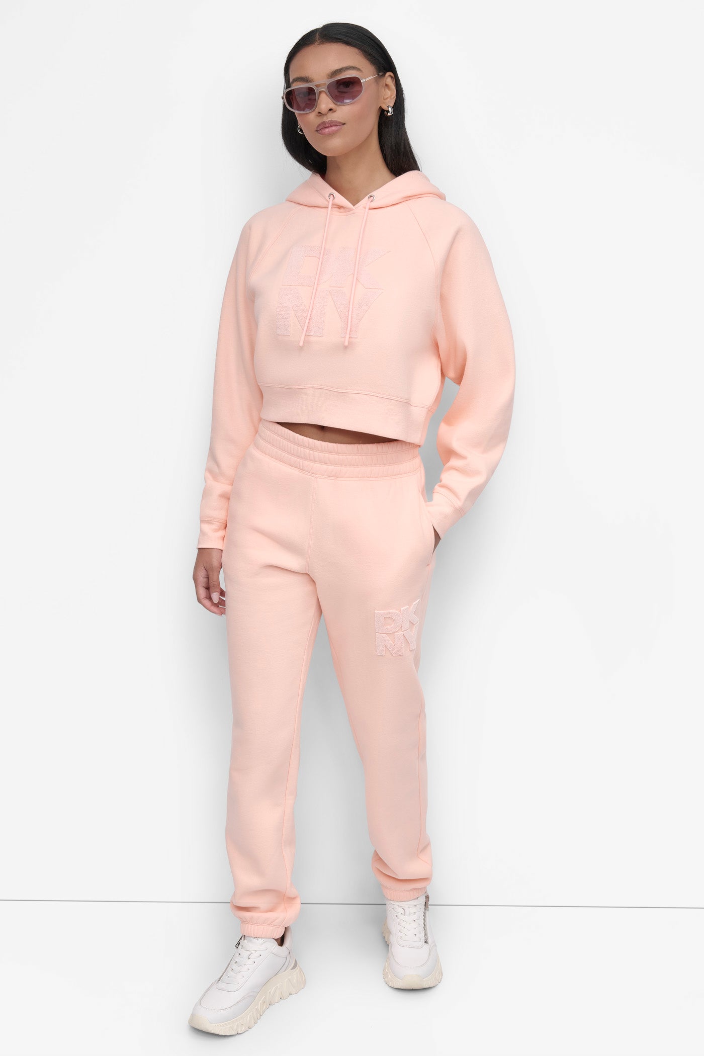 HIGH-RISE FLOCKED LOGO JOGGER VIEW 5
