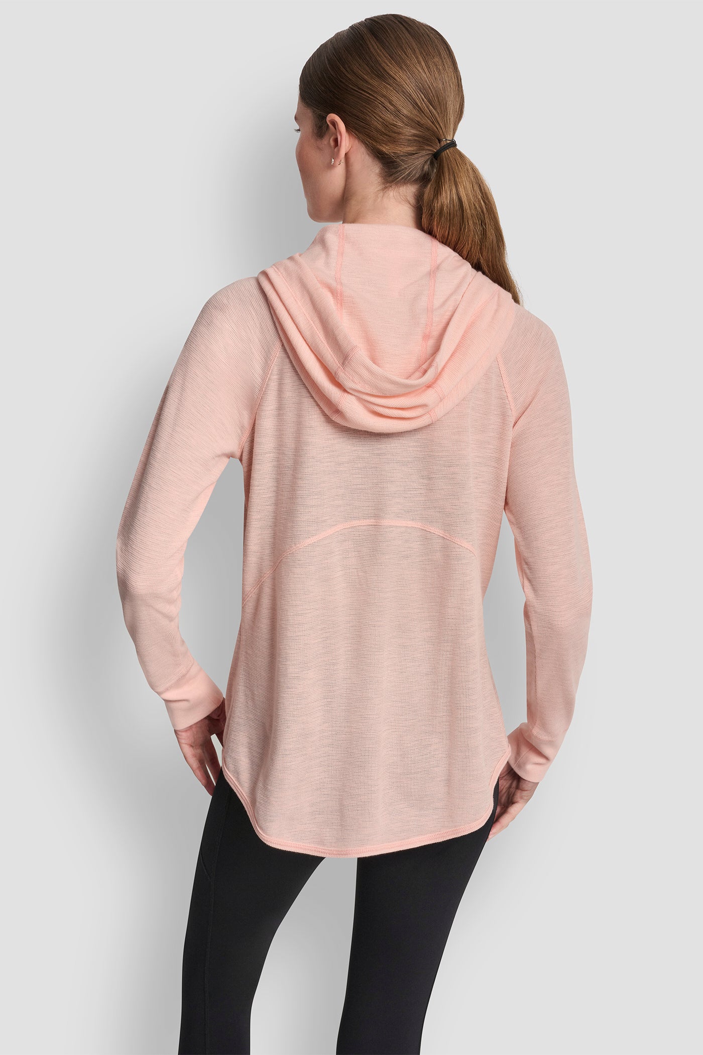 Peach Spritz WAFFLE-KNIT HOODED JACKET, VIEW 2 | SPRING 2026