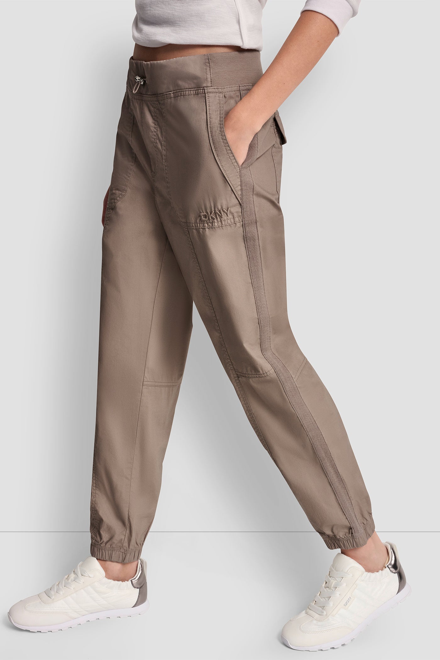 HIGH RISE BUNGEE WAIST SEAMED JOGGER VIEW 6 | Clothing
