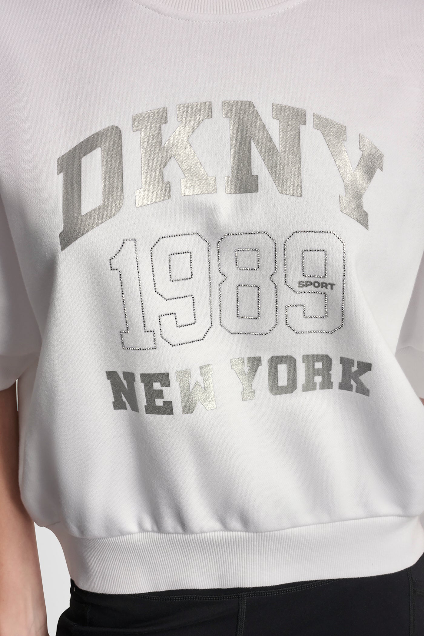 DKNY 1989 RHINESTUD LOGO PULLOVER VIEW 5 | Sweatshirts & Joggers