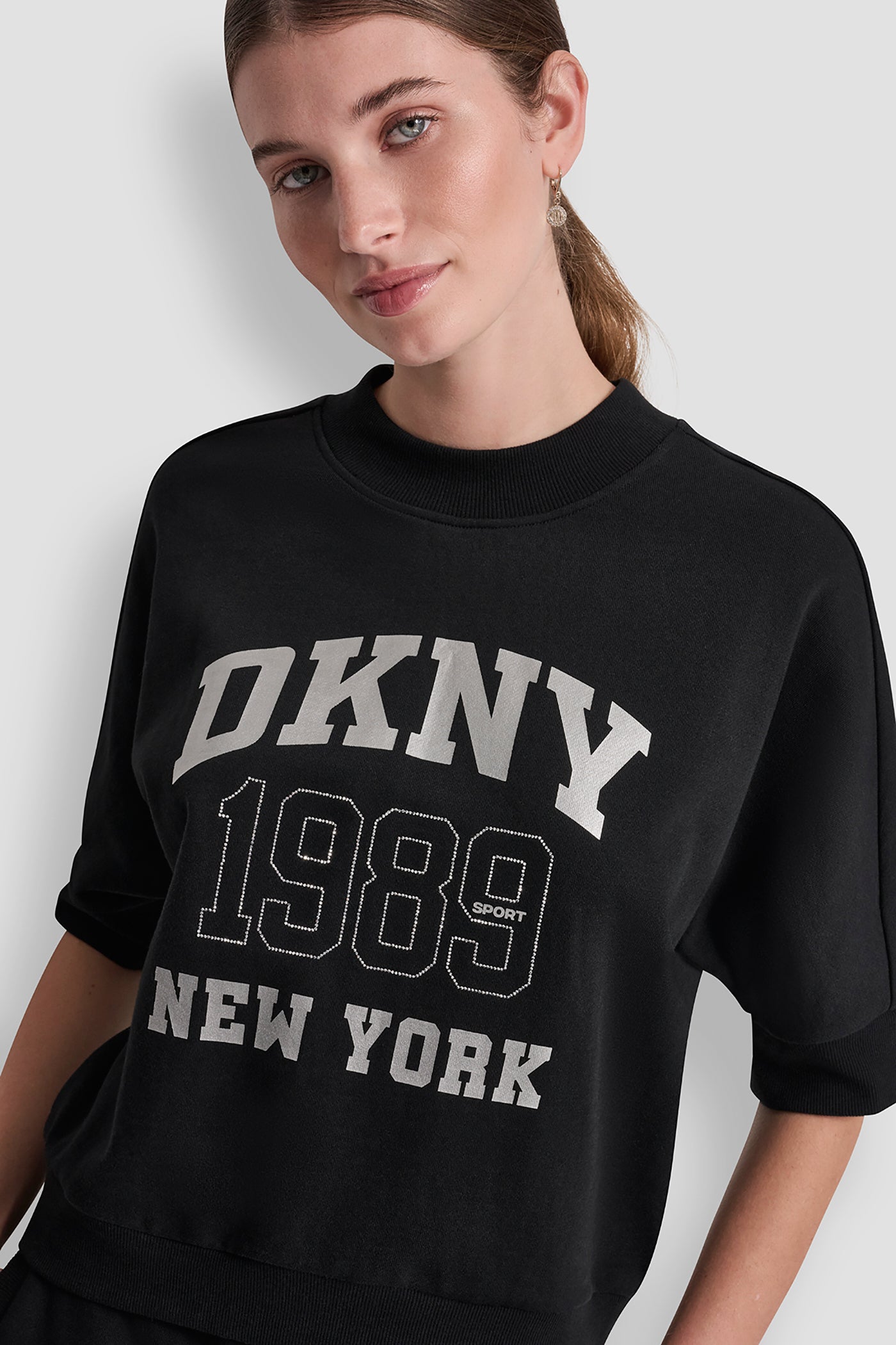 DKNY 1989 RHINESTUD LOGO PULLOVER VIEW 6 | Sweatshirts & Joggers