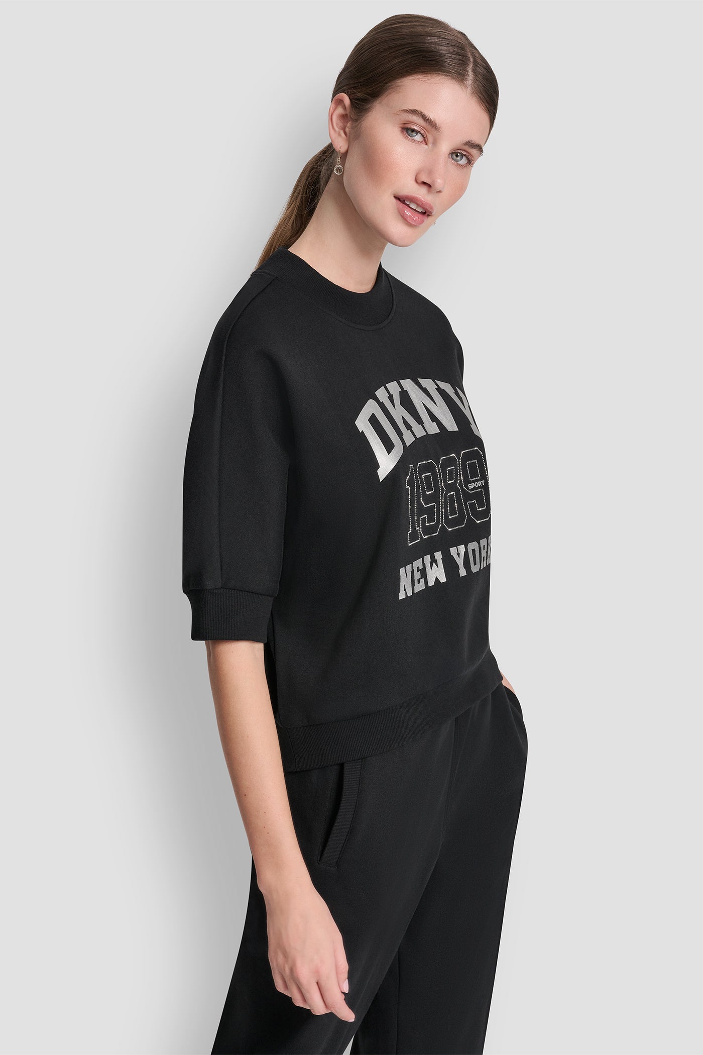 DKNY 1989 RHINESTUD LOGO PULLOVER VIEW 3 | Sweatshirts & Joggers
