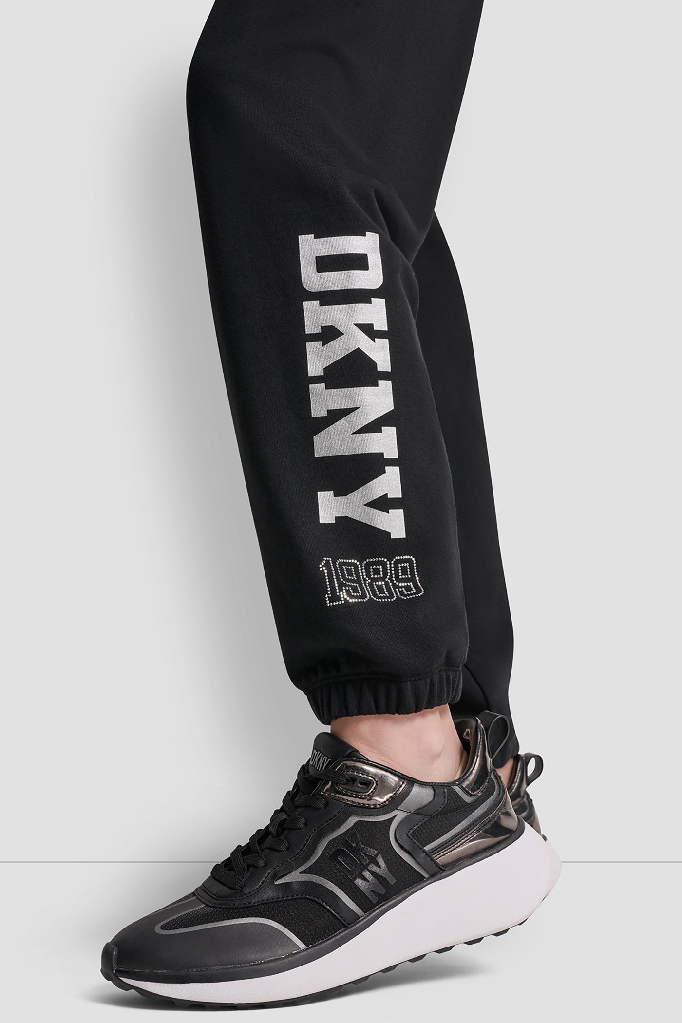 DKNY 1989 RHINESTUD LOGO JOGGER VIEW 5 | Sweatshirts & Joggers