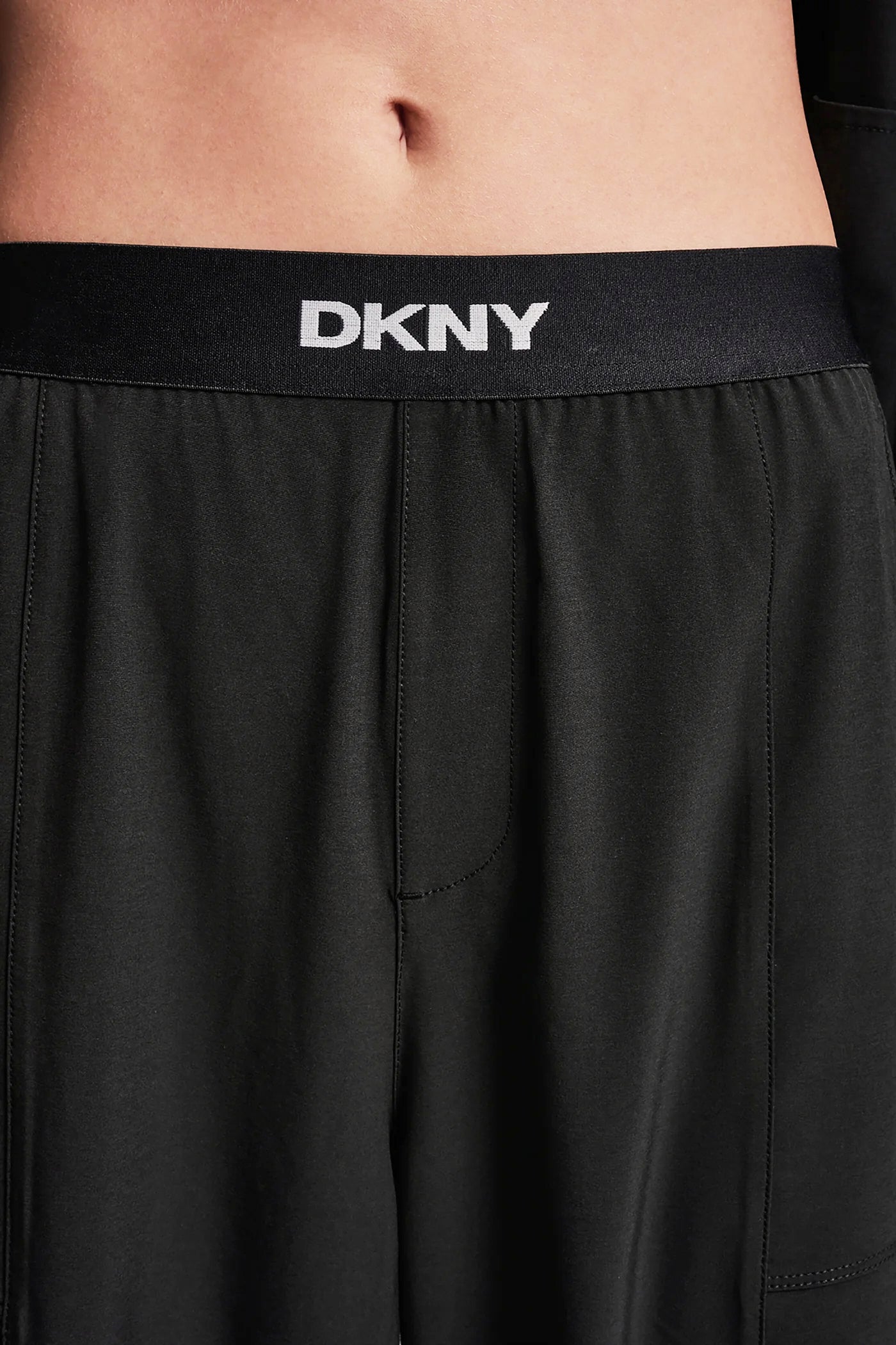 High Rise Logo Waist Wide Leg Pant | Jogger | DKNY