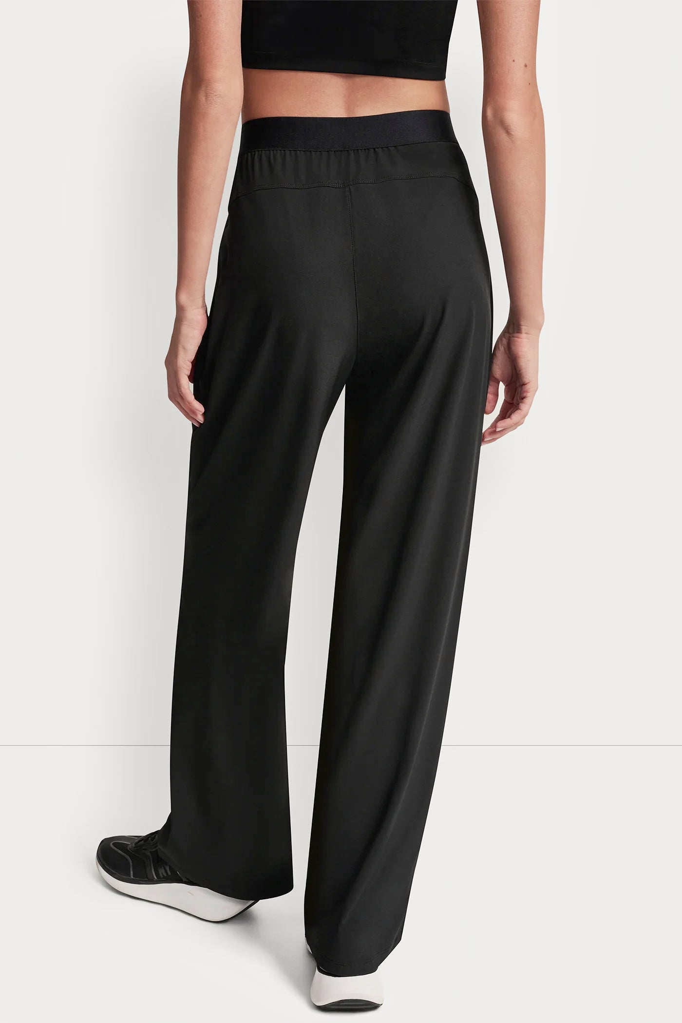 High Rise Logo Waist Wide Leg Pant | Jogger | DKNY