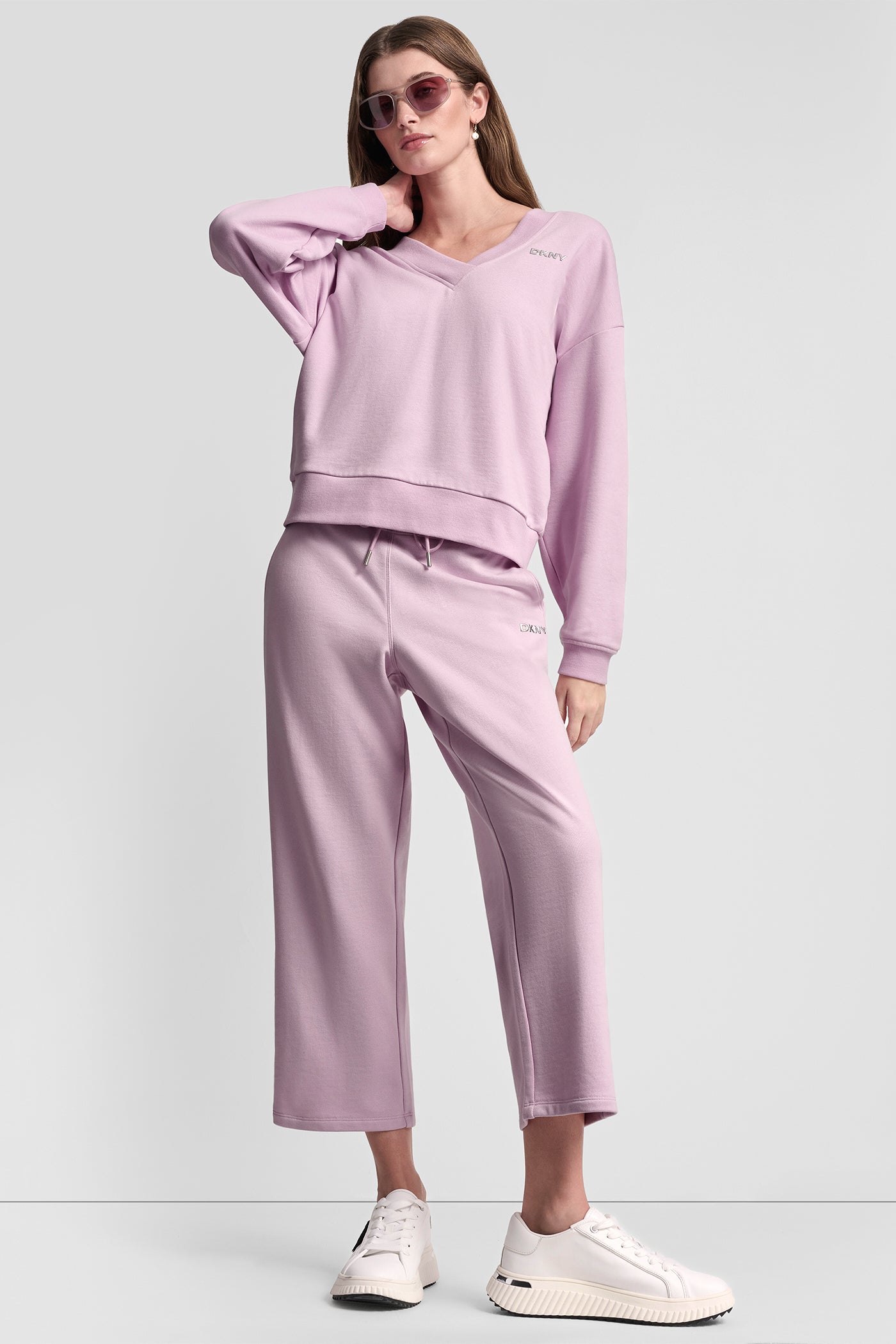 METALLIC LOGO SWEATSHIRT VIEW 5 | DKNY Sport