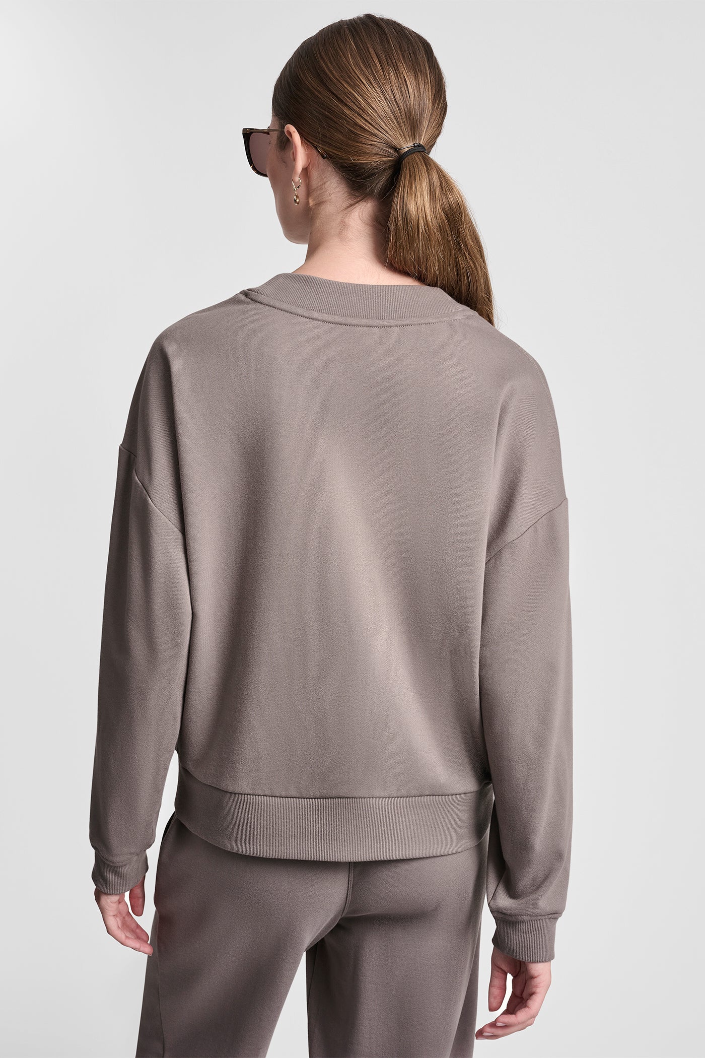 Mushroom METALLIC LOGO SWEATSHIRT, VIEW 2 | Sport Essentials