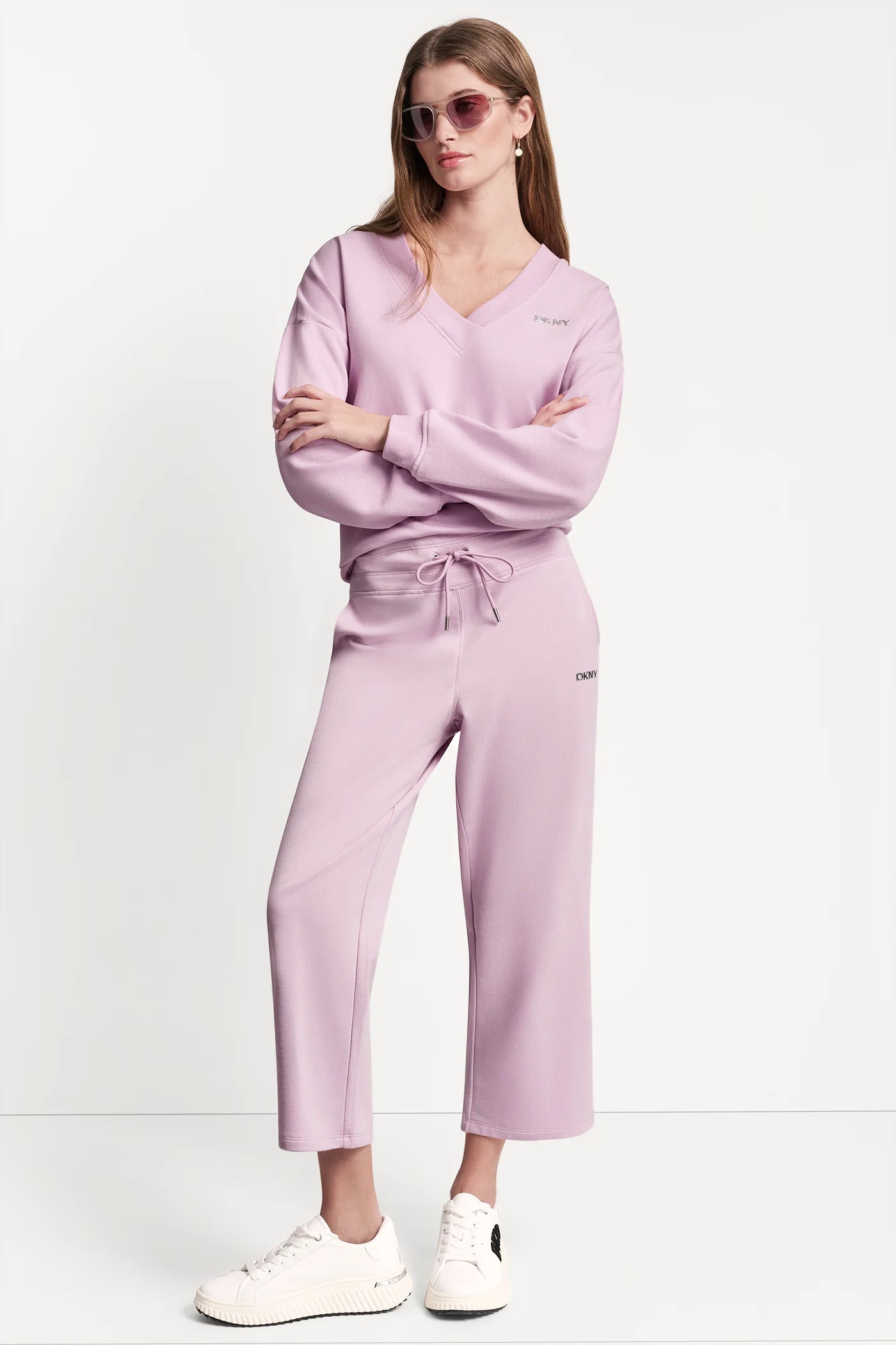 METALLIC BUBBLE LOGO V-NECK PULLOVER VIEW 7