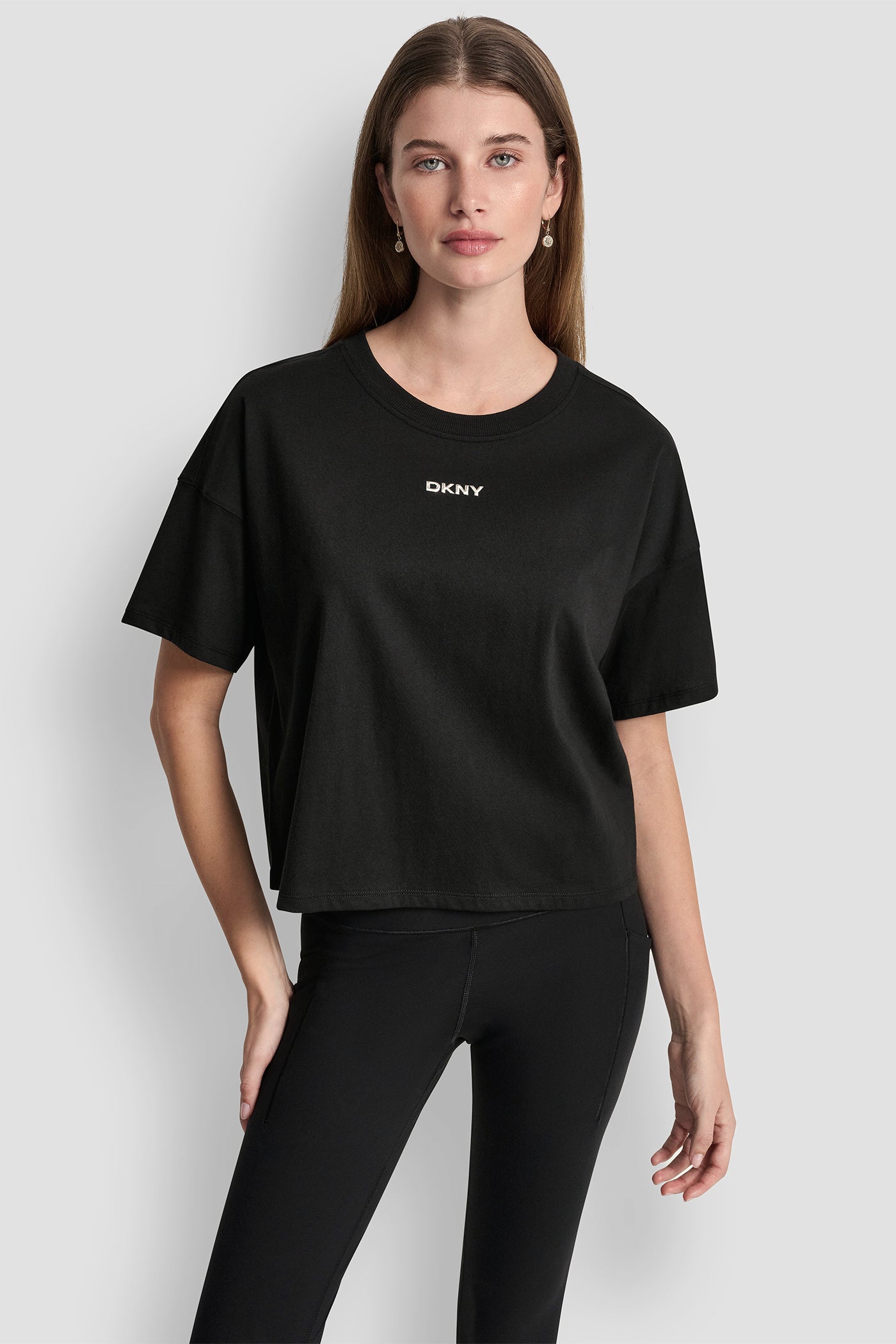 Metallic Logo Tee | Tee | DKNY