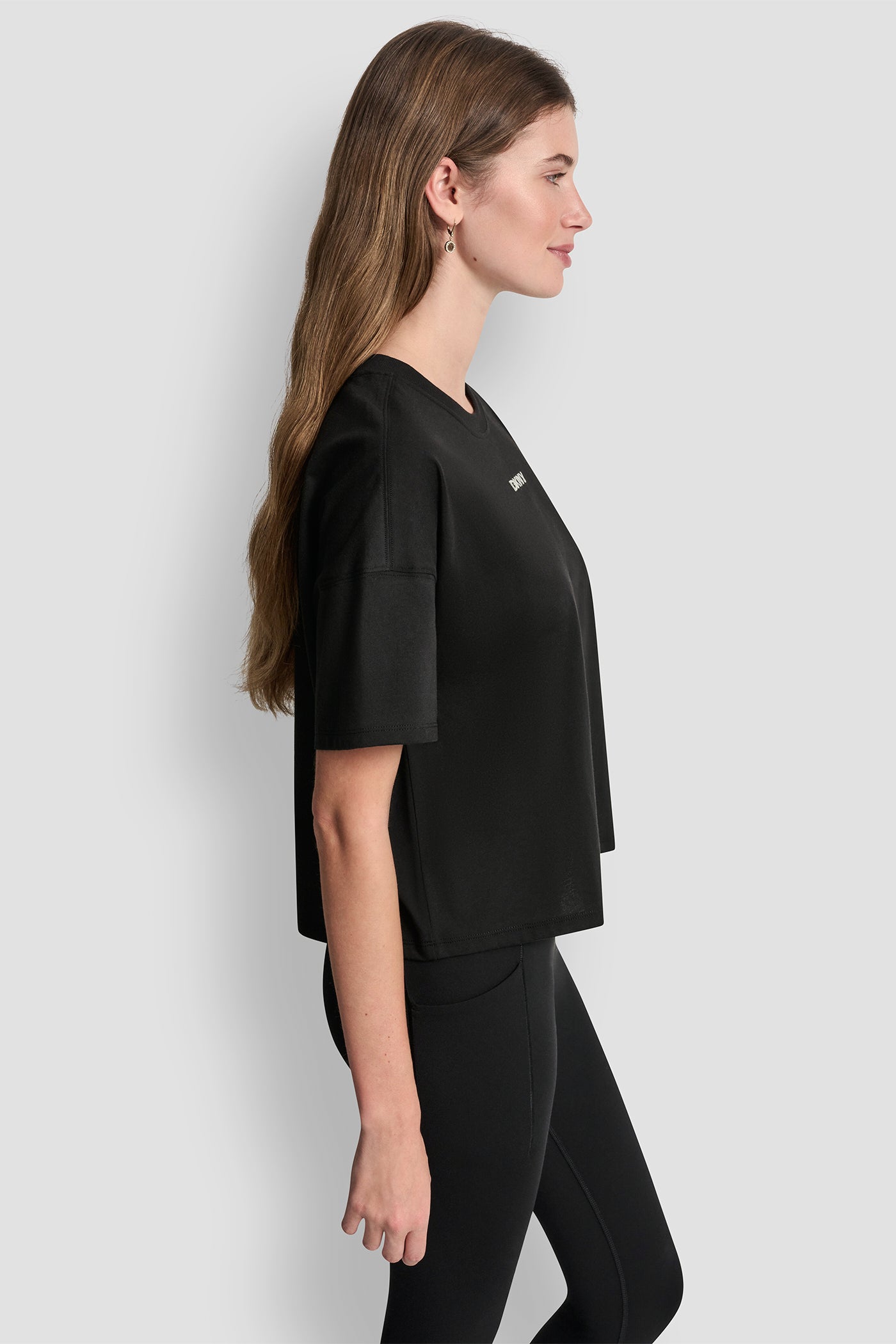 COTTON-JERSEY METALLIC LOGO TEE VIEW 4 | Tees & Tanks