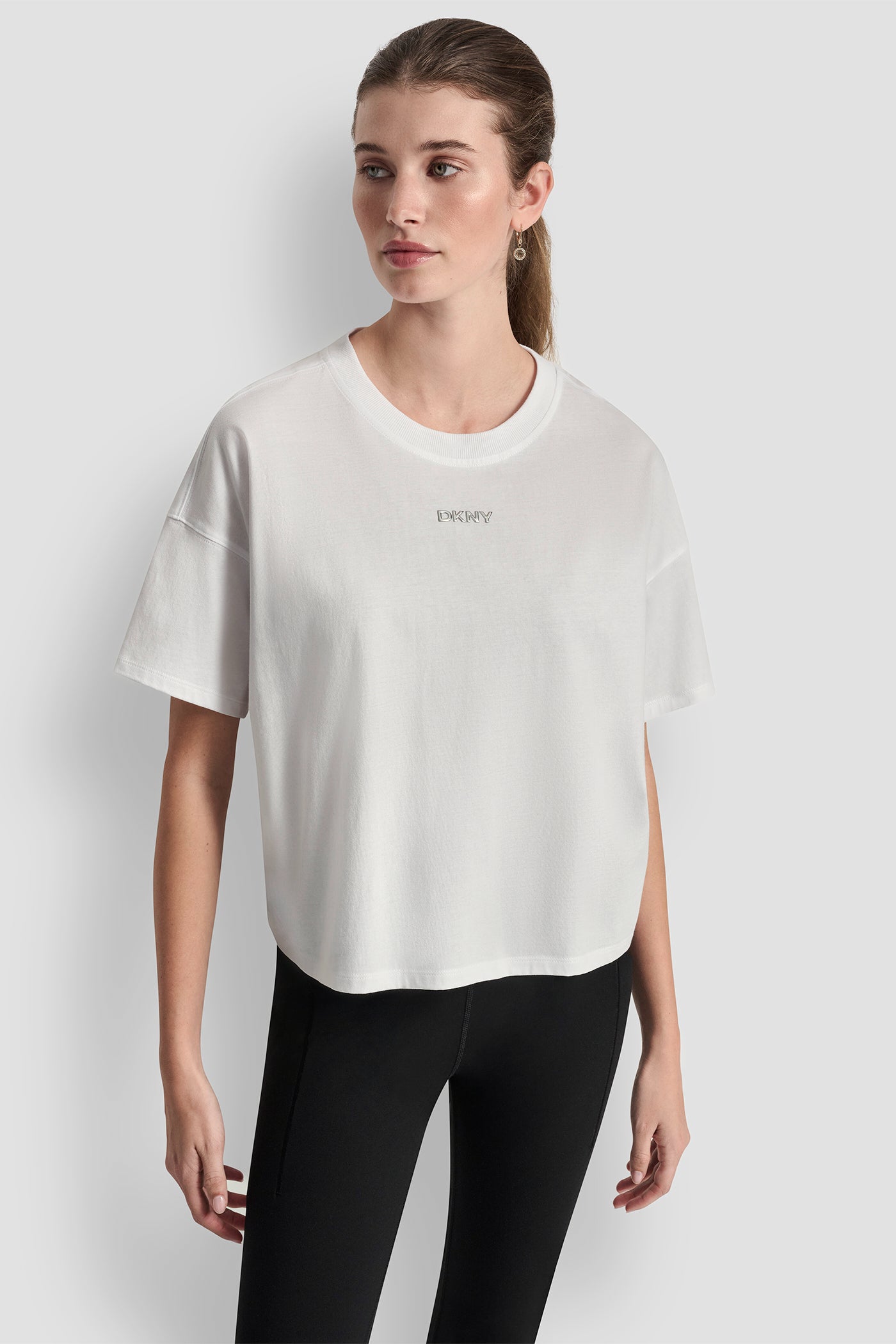 METALLIC LOGO TEE VIEW 4 | DKNY Sport
