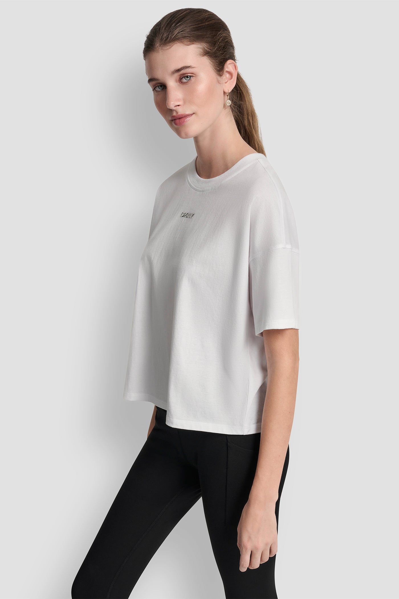 METALLIC LOGO TEE VIEW 3 | DKNY Sport