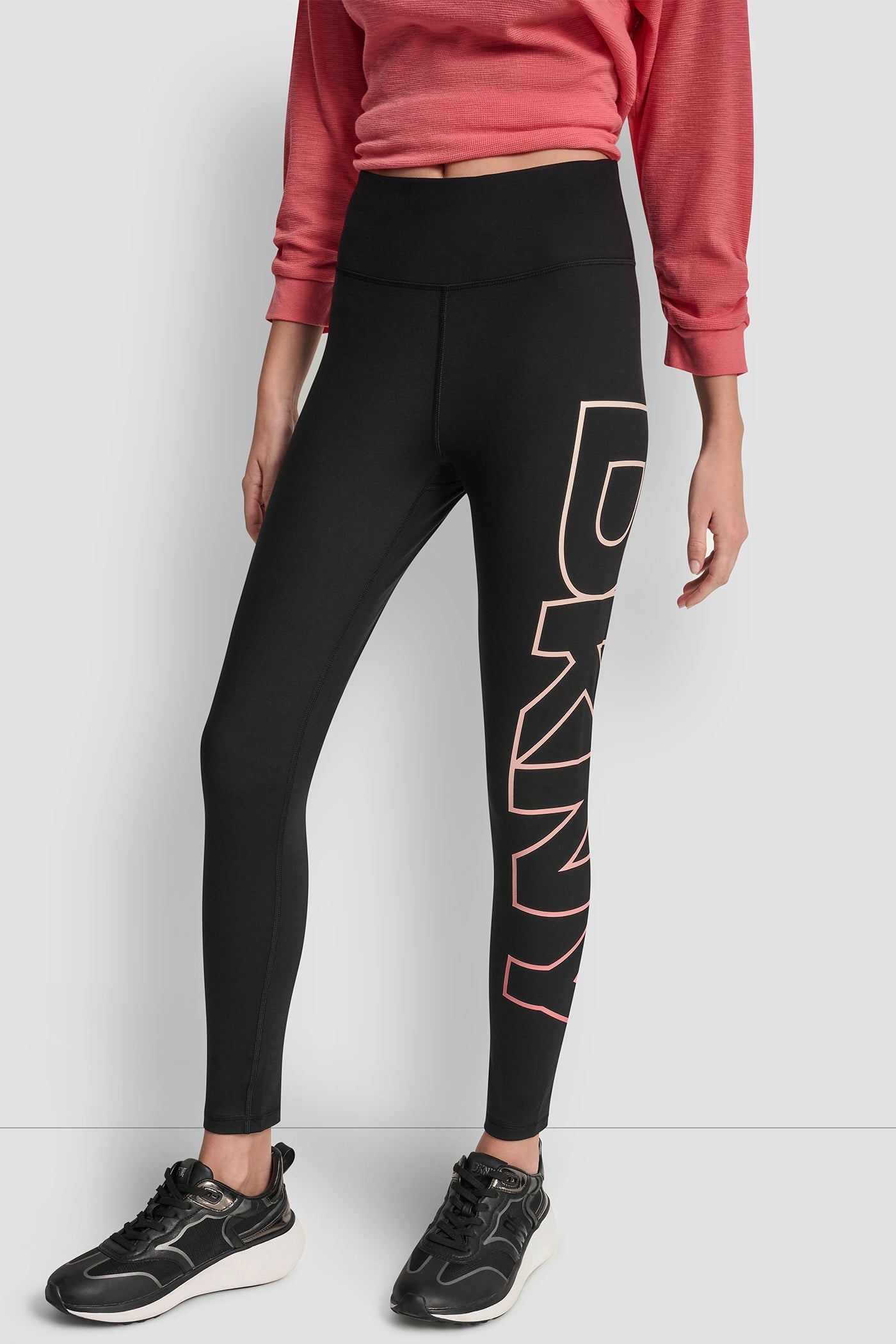 HIGH WAIST 7/8 BALANCE COMPRESSION EXPLODED LOGO LEGGING VIEW 3 | Leggings
