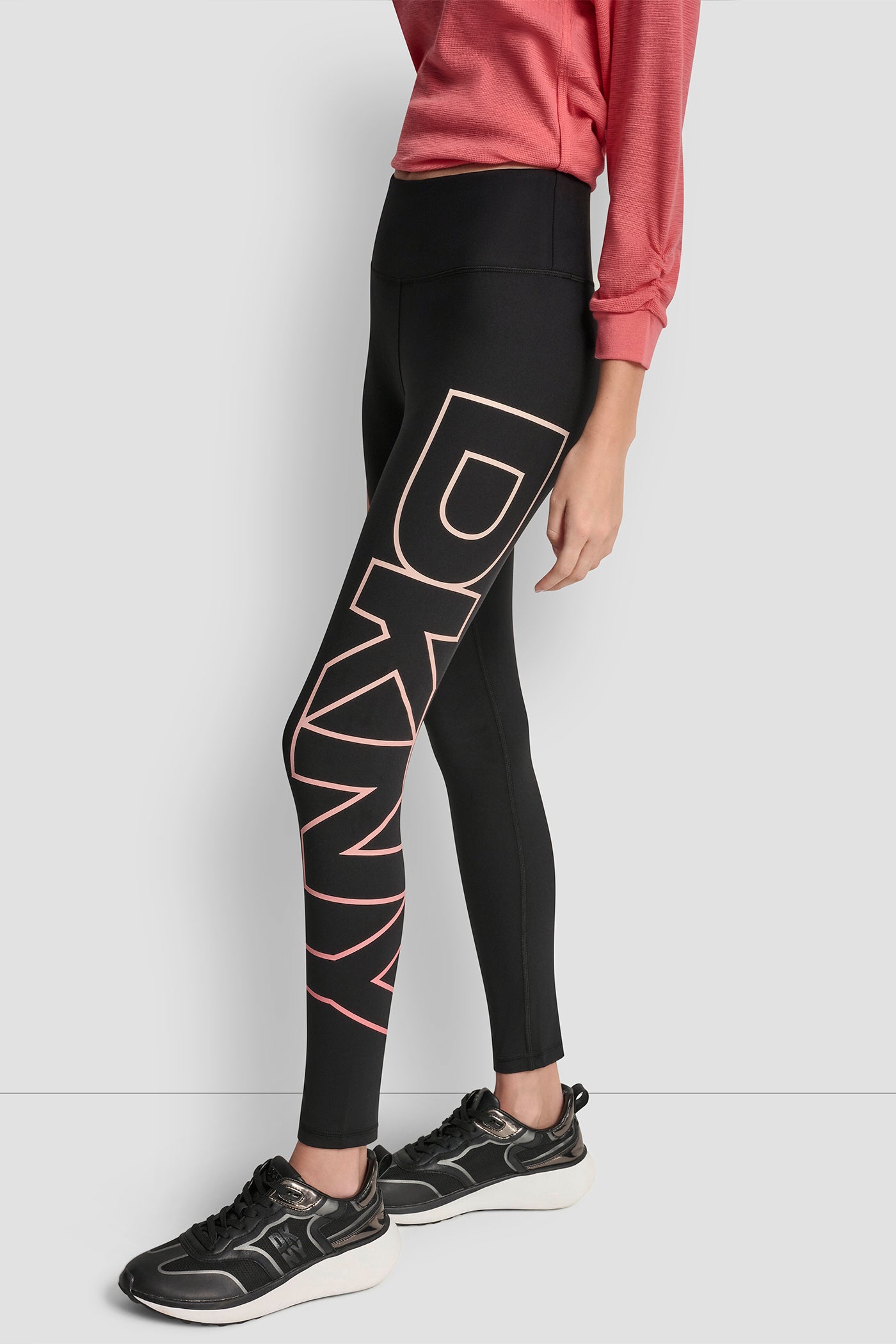 HIGH WAIST 7/8 BALANCE COMPRESSION EXPLODED LOGO LEGGING VIEW 4 | Leggings