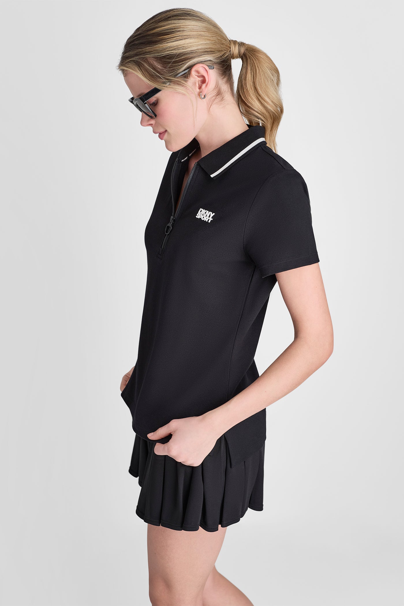 SHORT SLEEVE LOGO POLO VIEW 3 | DKNY Sport