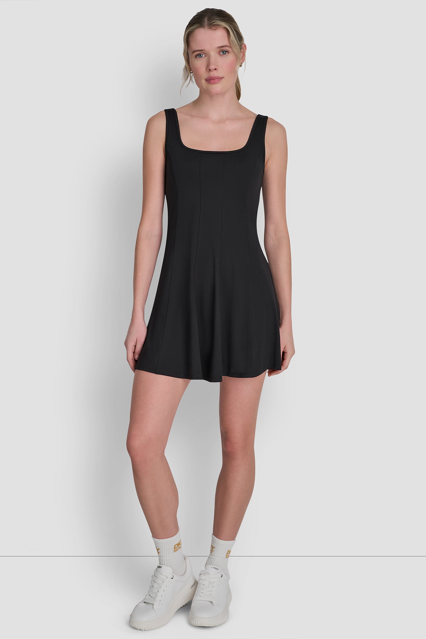 BALANCE COMPRESSION DRESS WITH BUILT-IN SHORTS VIEW 6 | DKNY Sport