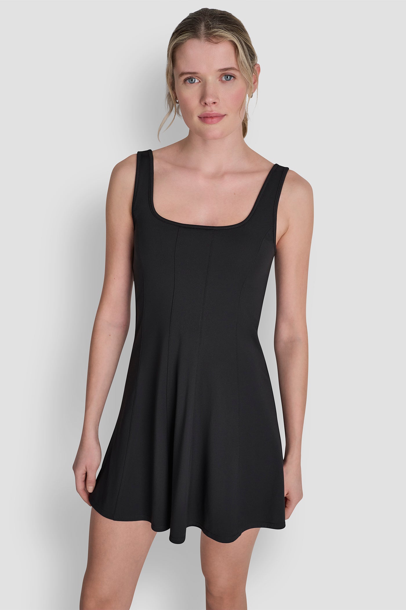 BALANCE COMPRESSION DRESS WITH BUILT-IN SHORTS VIEW 4 | DKNY Sport