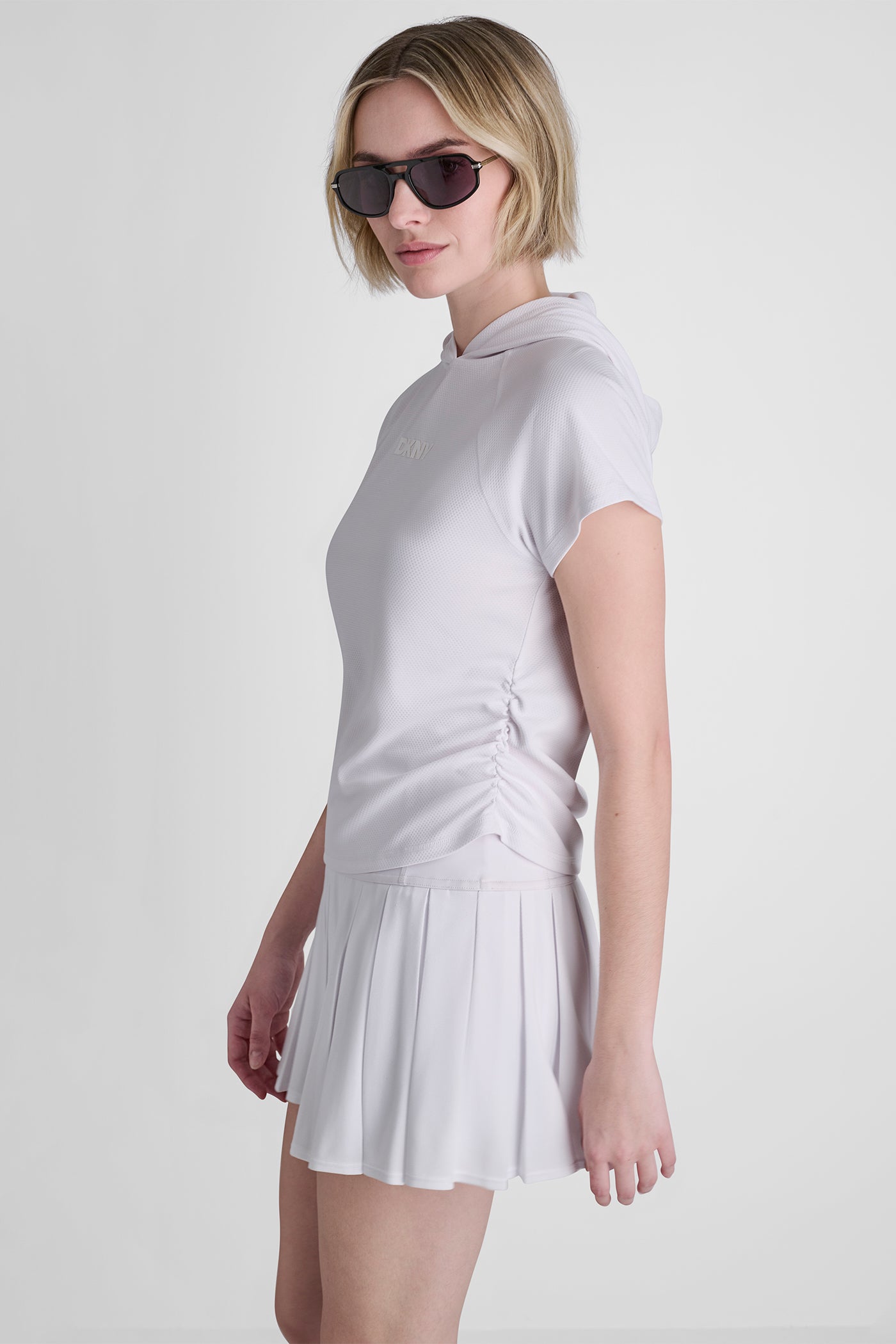 MESH HOODED LOGO TEE VIEW 6 | Sport Essentials