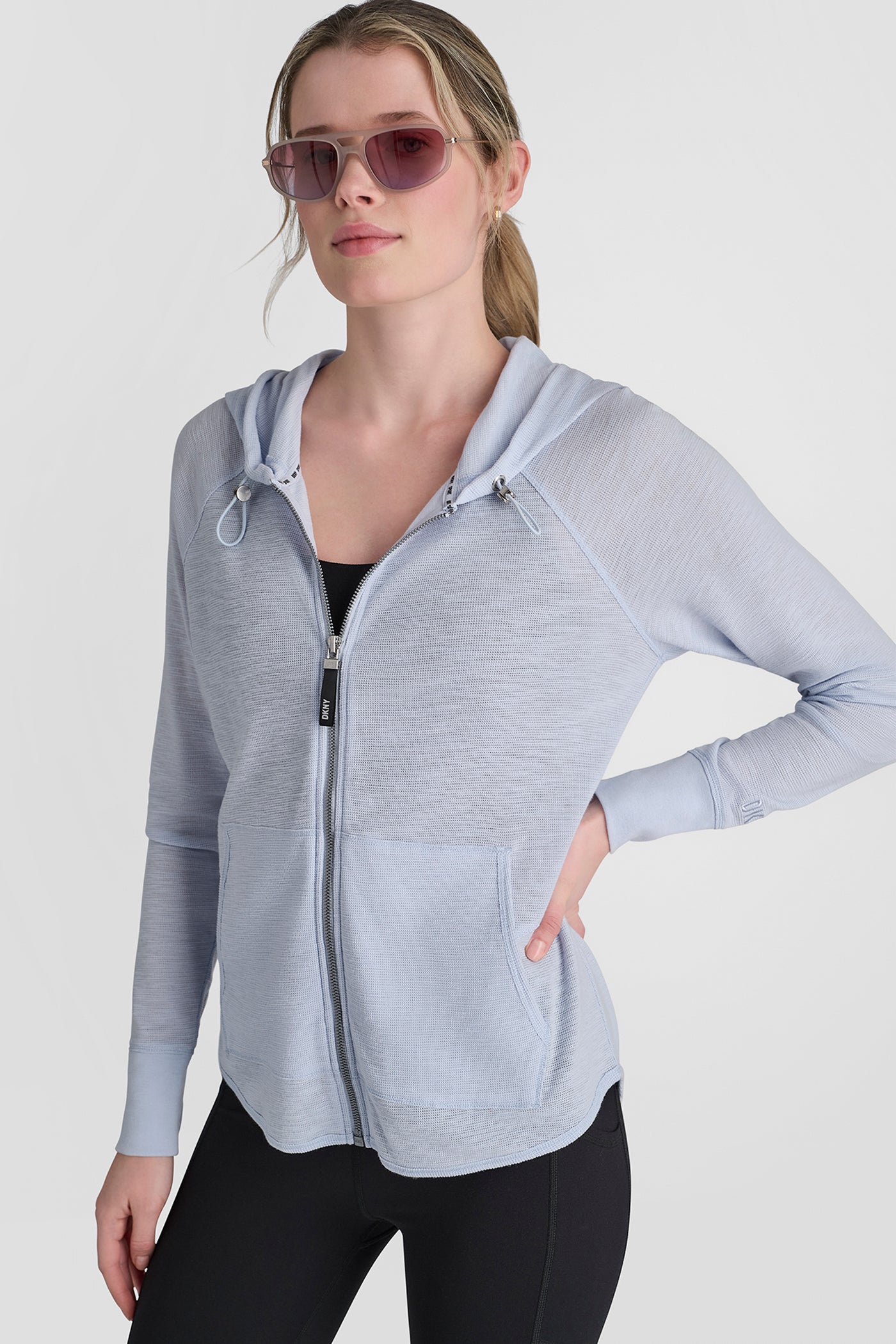 MINI WAFFLE FULL-ZIP HOODIE VIEW 5 | MUST-HAVES