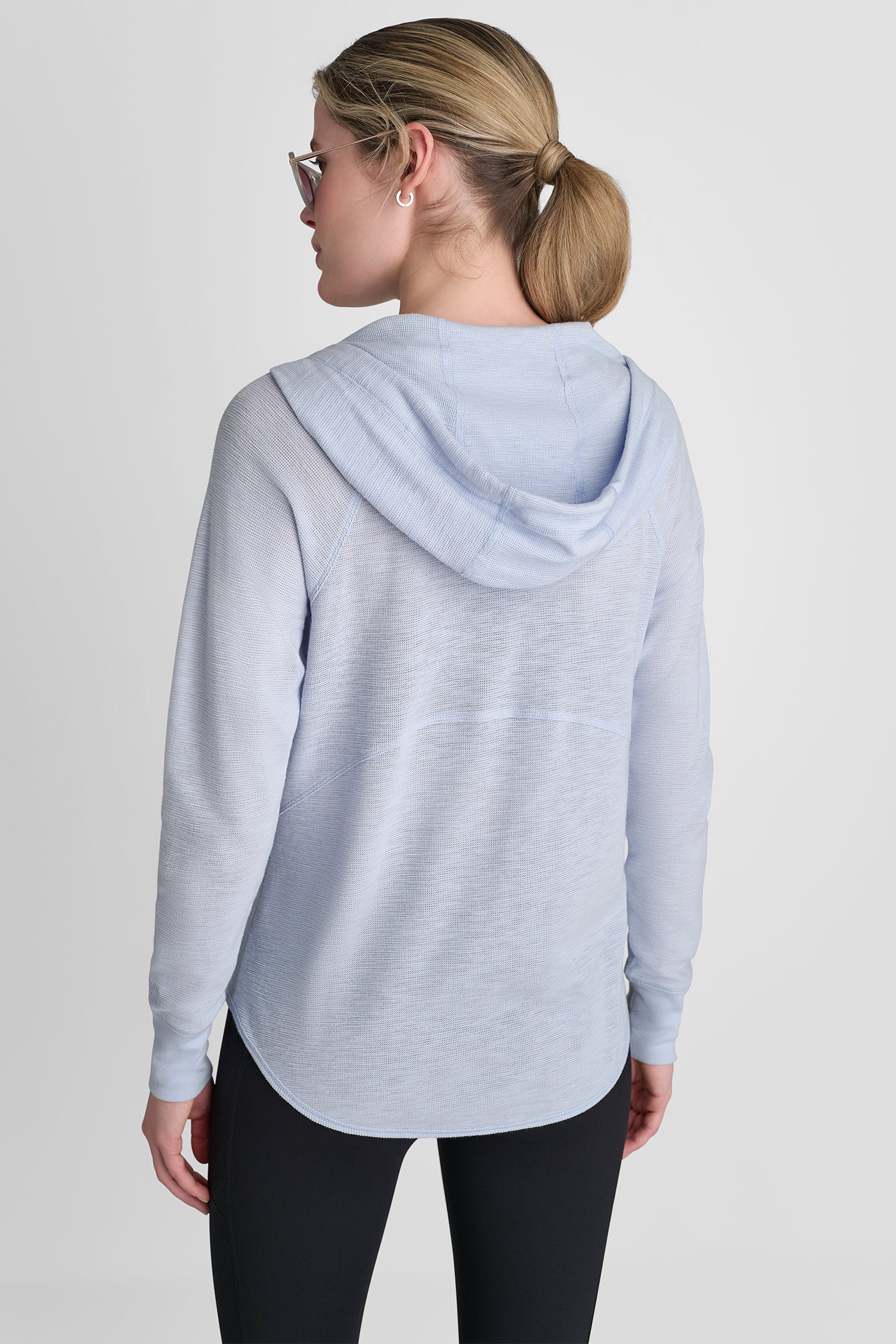 MINI WAFFLE FULL-ZIP HOODIE VIEW 3 | MUST-HAVES