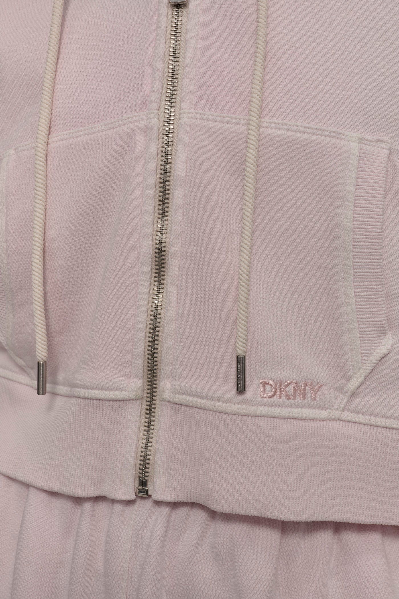RIB PANELED ZIP UP HOODIE VIEW 5