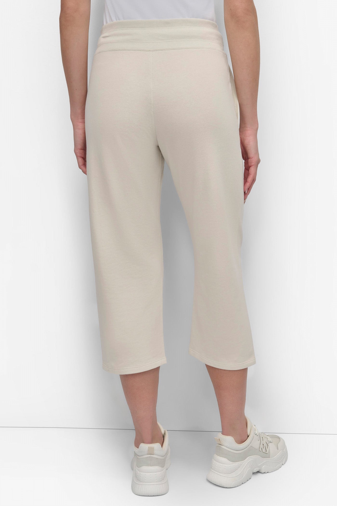 Light City Khaki MINI STUD LOGO CROP PANT, BACK VIEW | Sweatshirts & Joggers