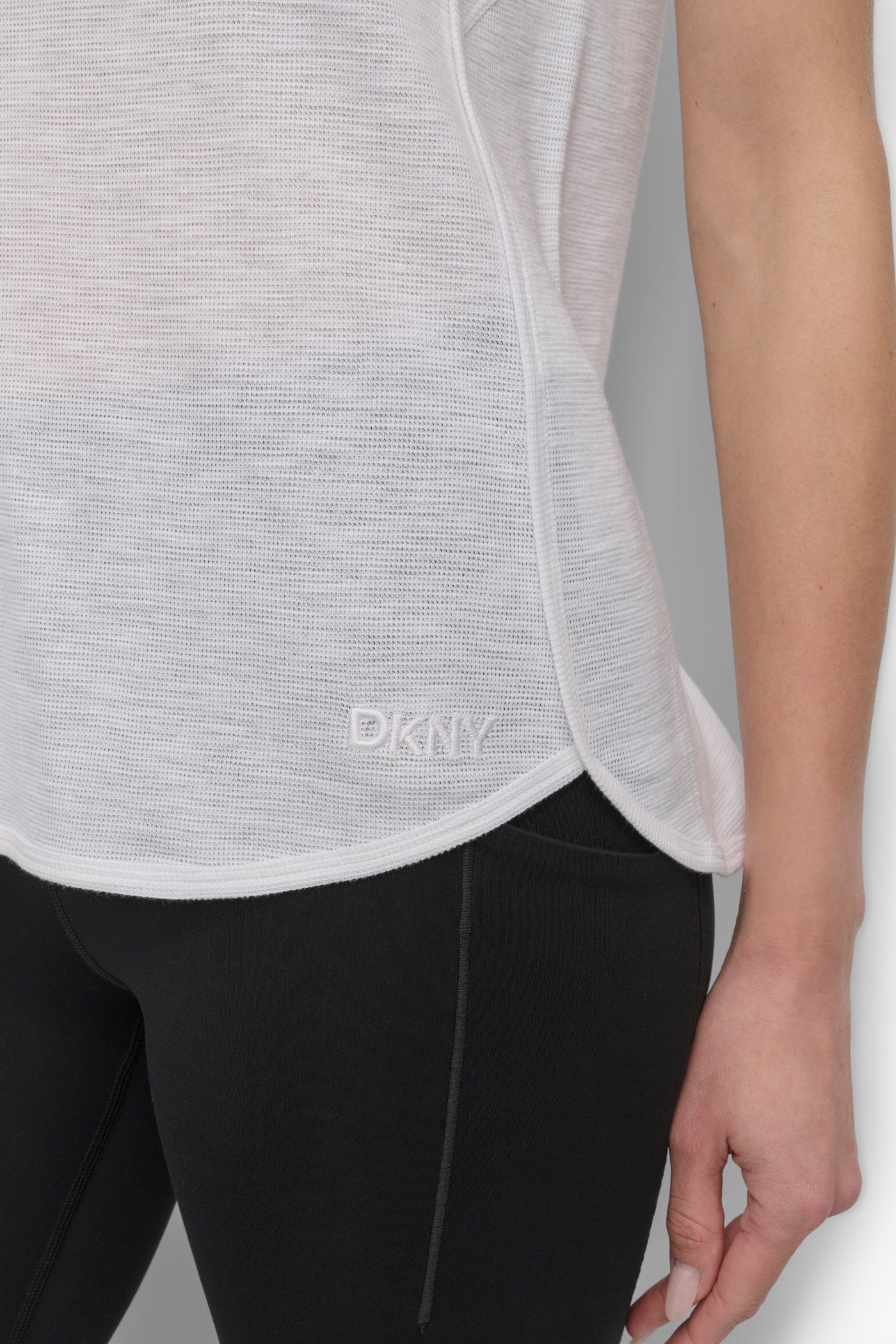 SLUB WAFFLE-KNIT TEE VIEW 5 | DKNY Sport