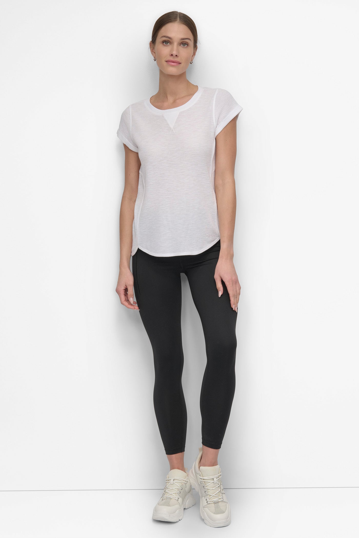 SLUB WAFFLE-KNIT TEE VIEW 6 | DKNY Sport