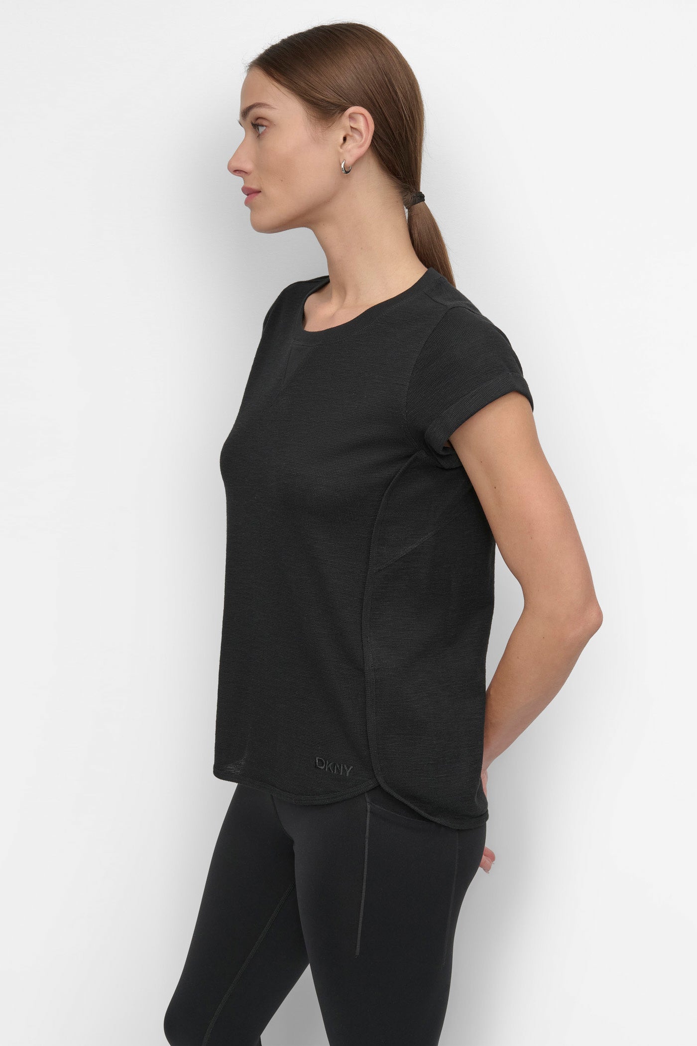 SLUB WAFFLE-KNIT TEE VIEW 3