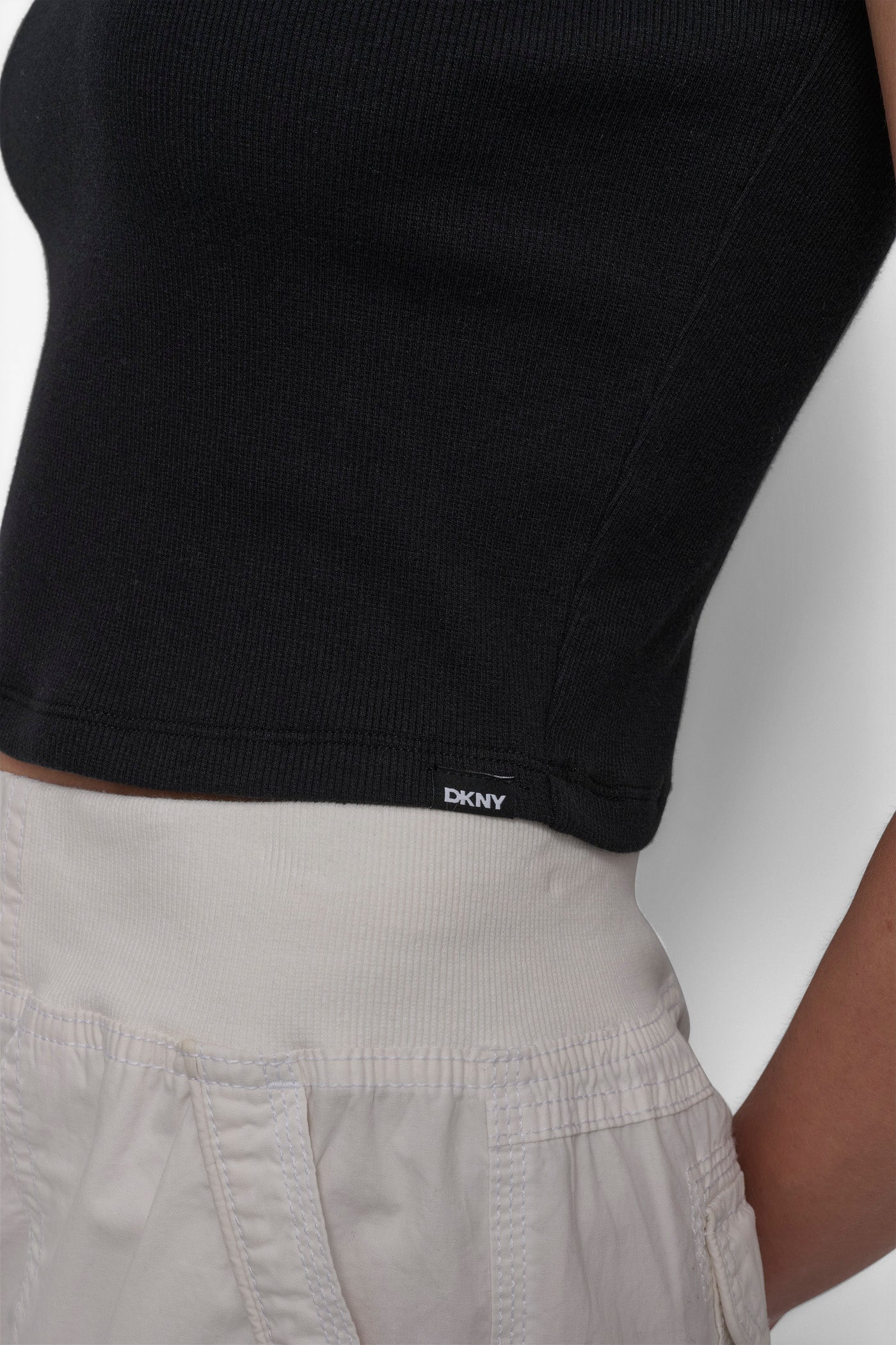 CROPPED NOTCH NECK PERFORMANCE TEE VIEW 5 | Under $75