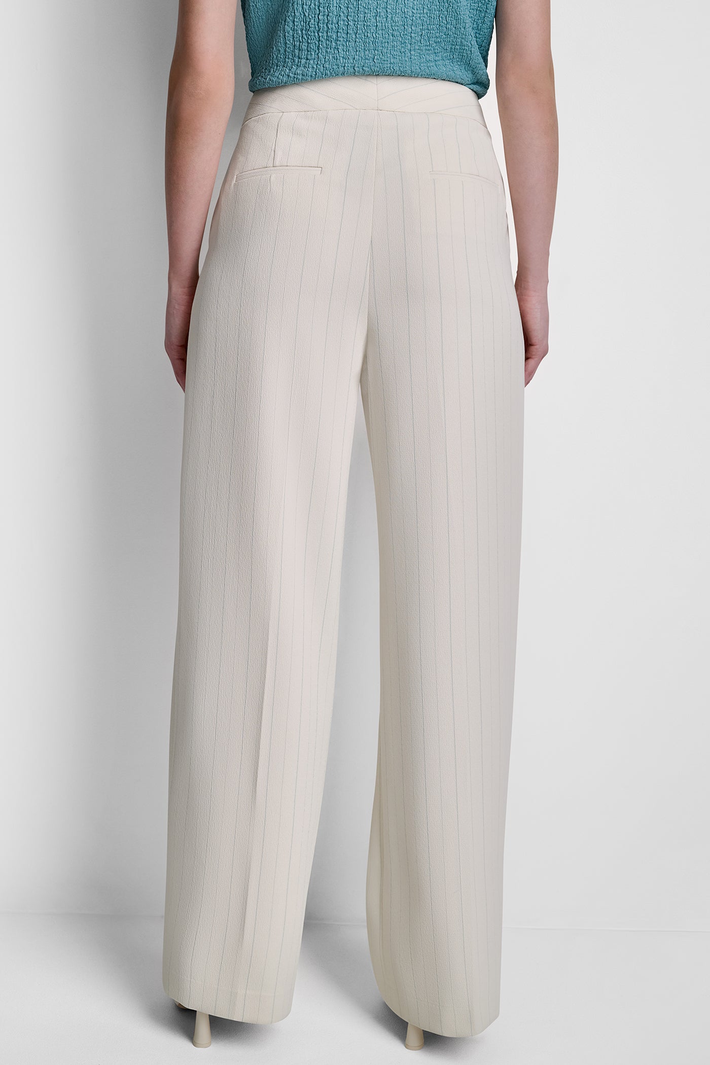 MID-RISE PINSTRIPE TROUSER VIEW 3 | Pants & Denim