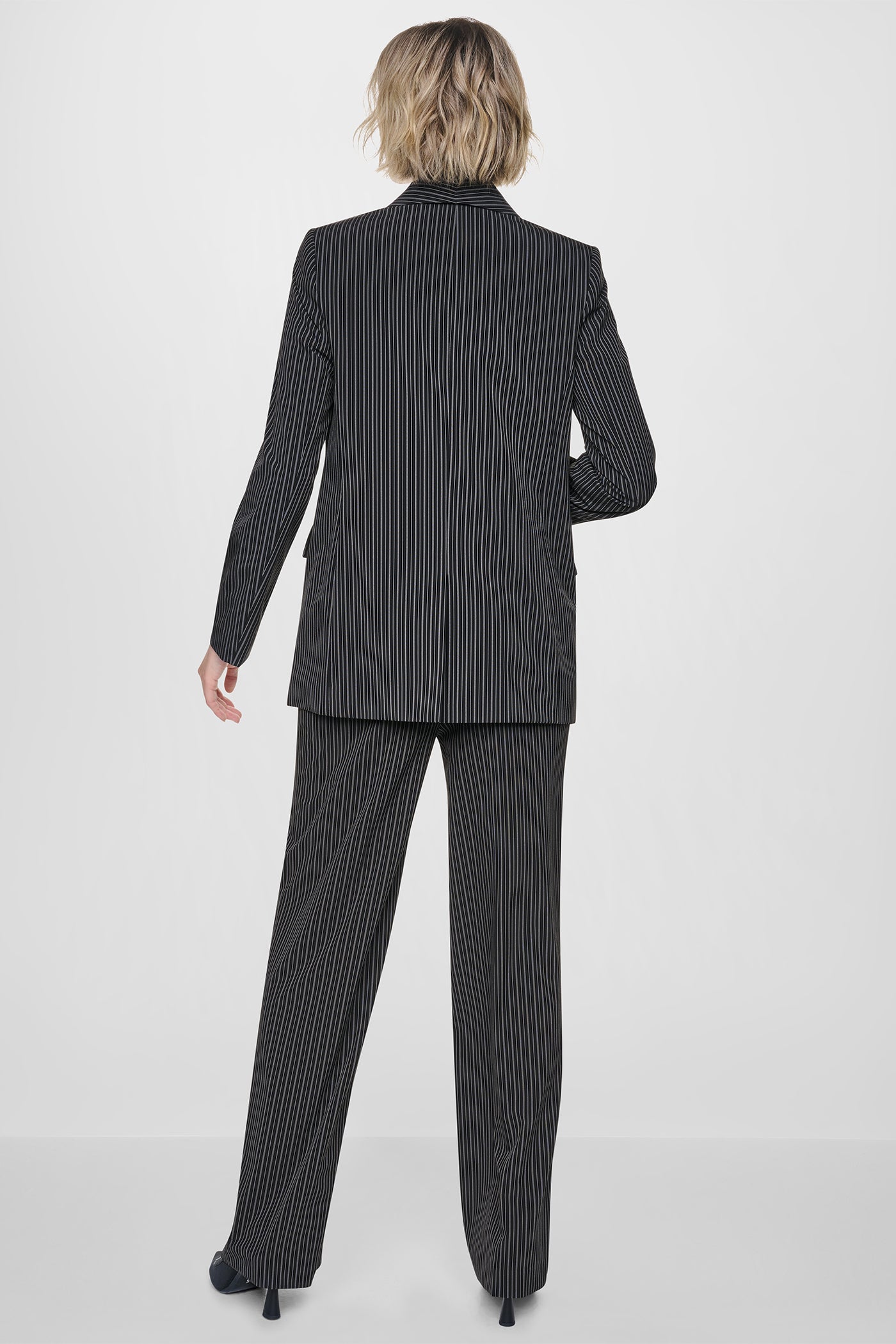 PINSTRIPE COMMUTER BLAZER VIEW 3 | WOMENS COATS & JACKETS