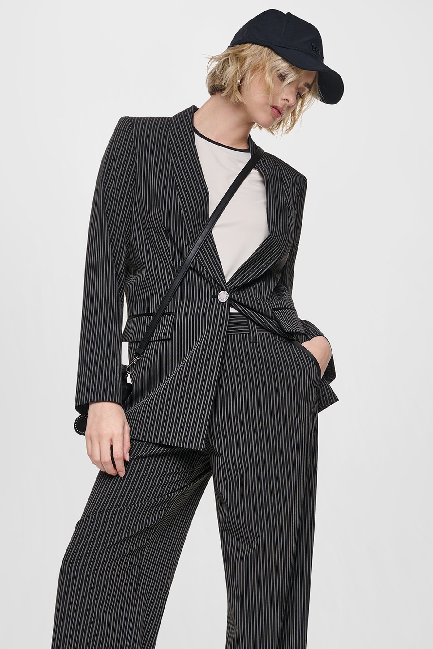 PINSTRIPE COMMUTER BLAZER VIEW 6 | WOMENS COATS & JACKETS
