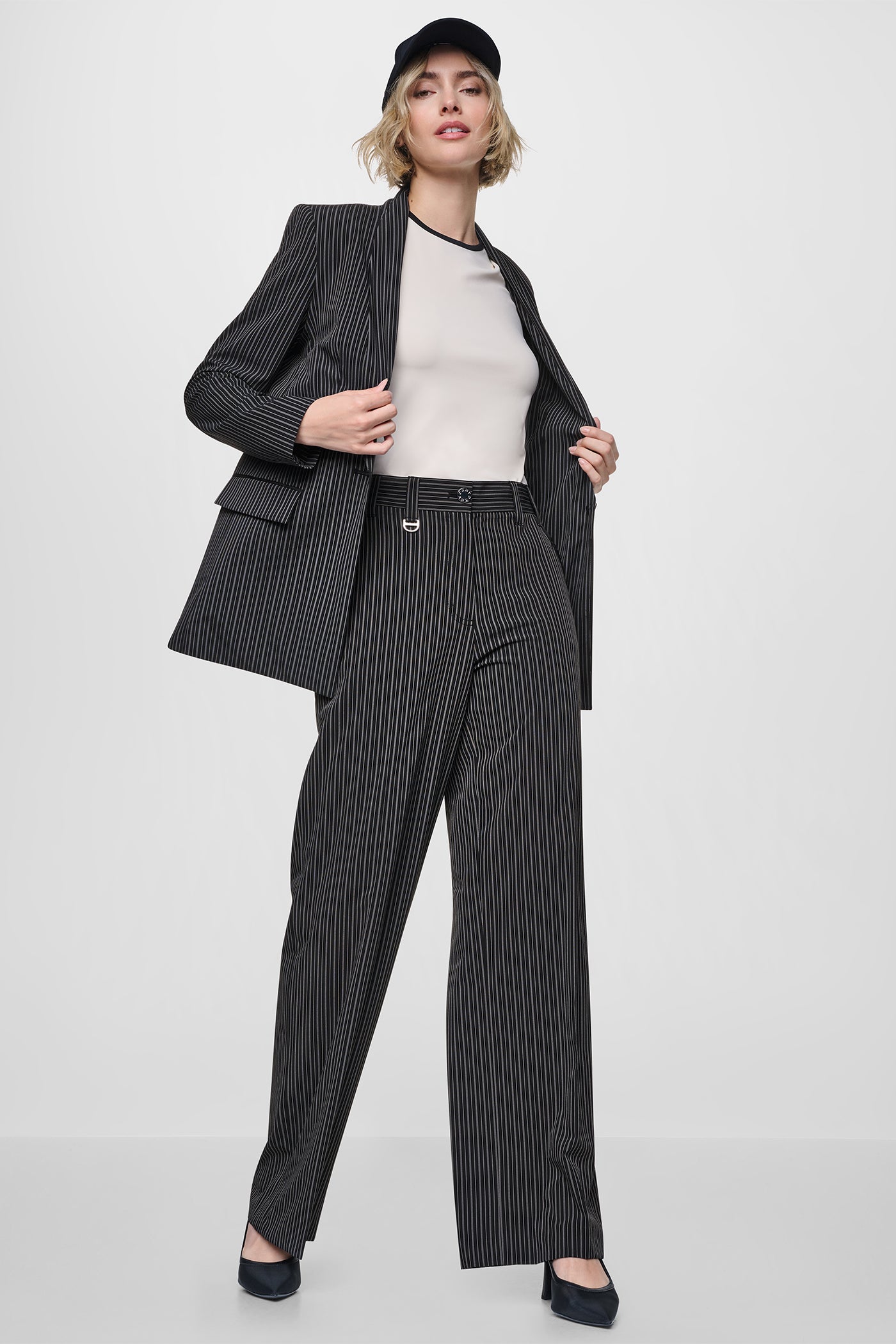 PINSTRIPE COMMUTER BLAZER VIEW 8 | WOMENS COATS & JACKETS