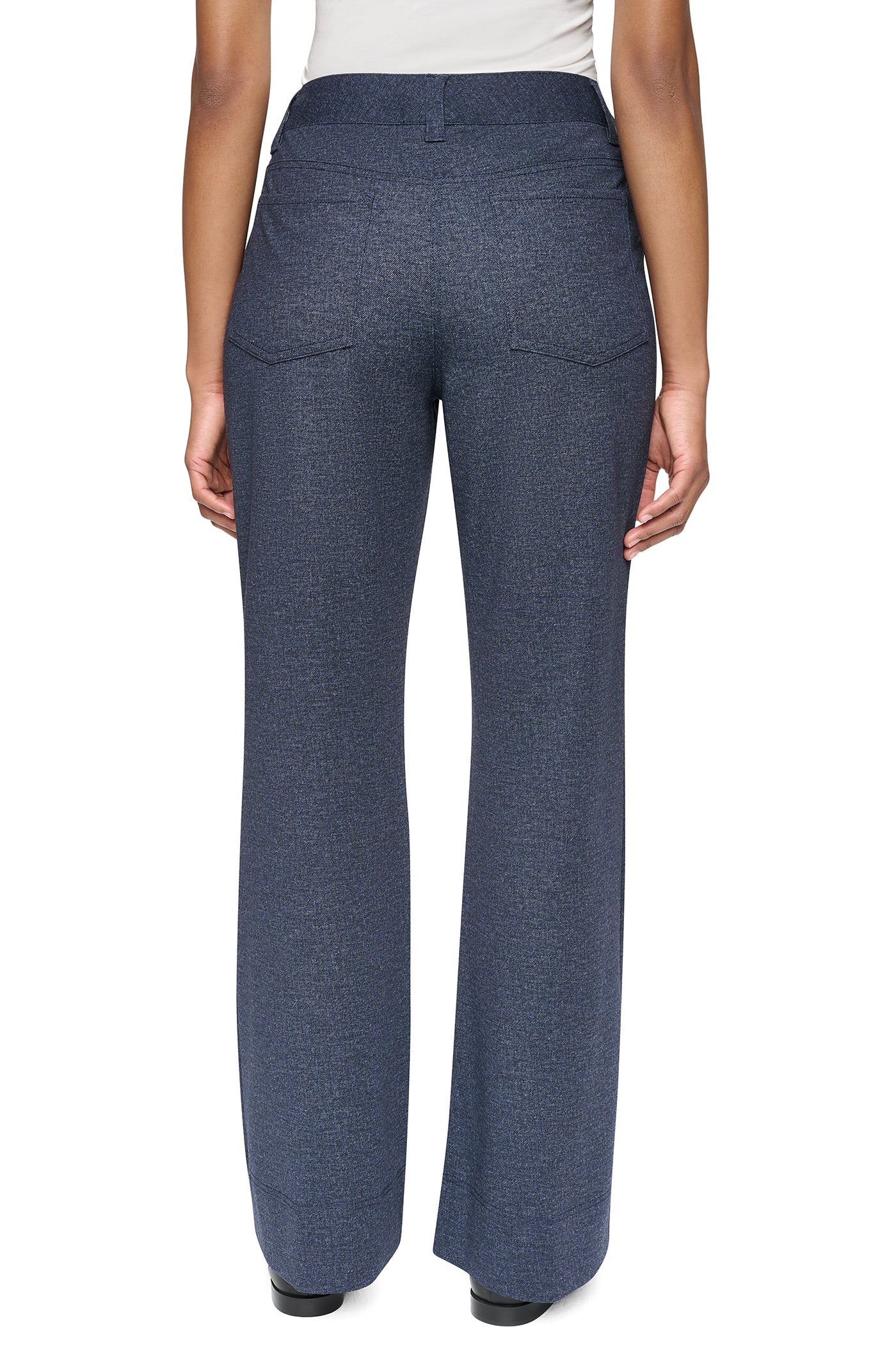 WIDE-LEG FAUX DENIM PANT VIEW 2