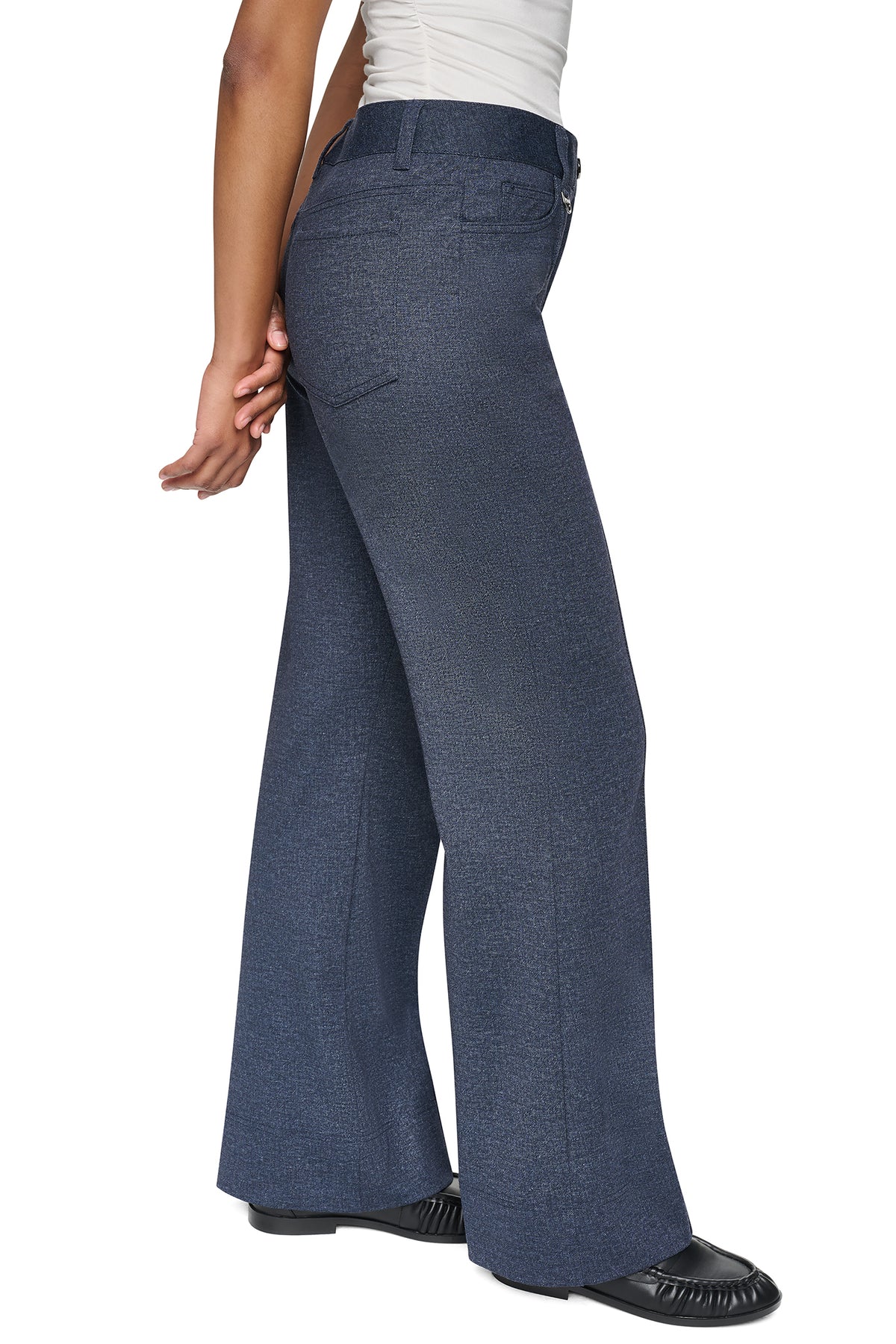 WIDE-LEG FAUX DENIM PANT VIEW 2