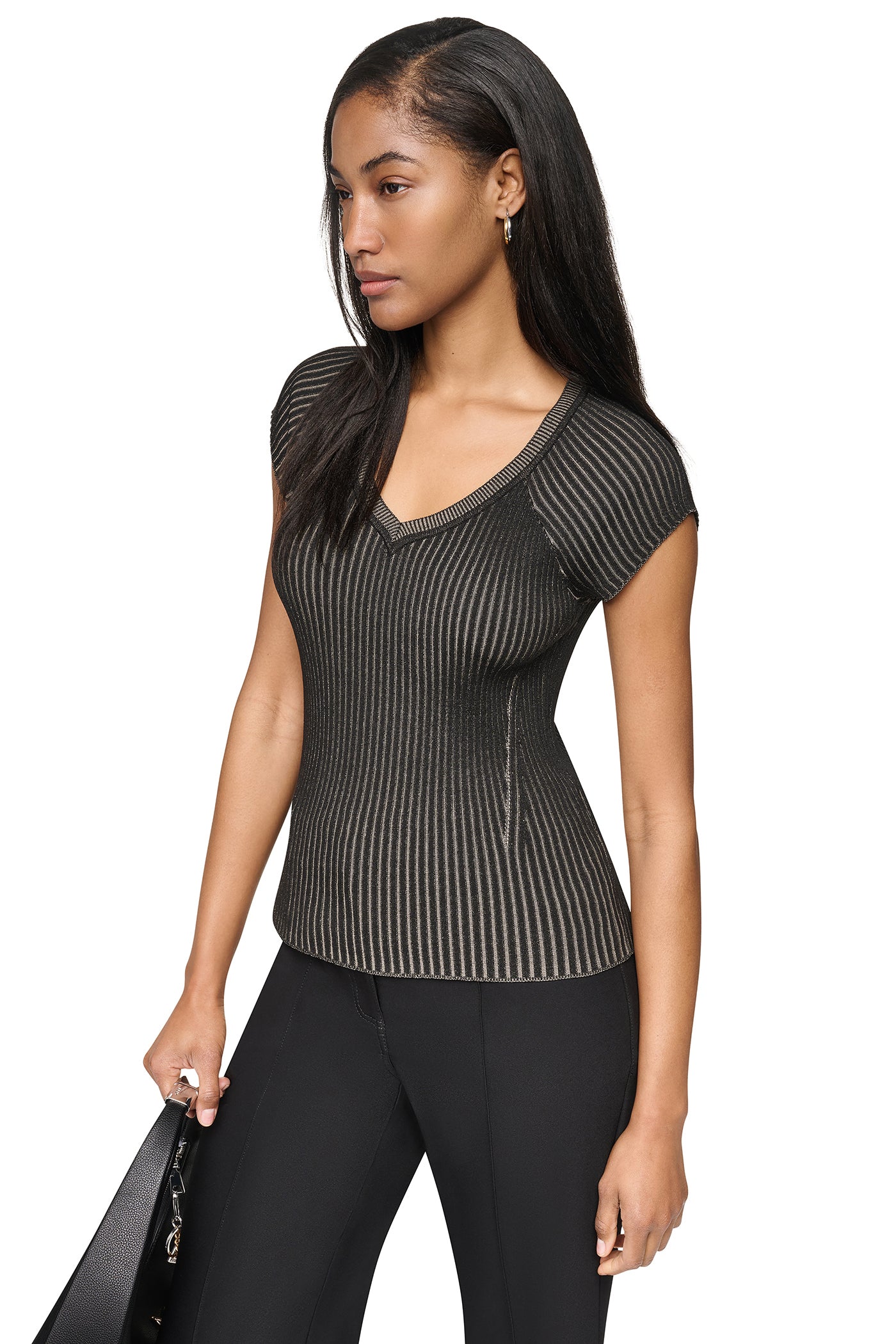 RIB KNIT SWEATER VIEW 4