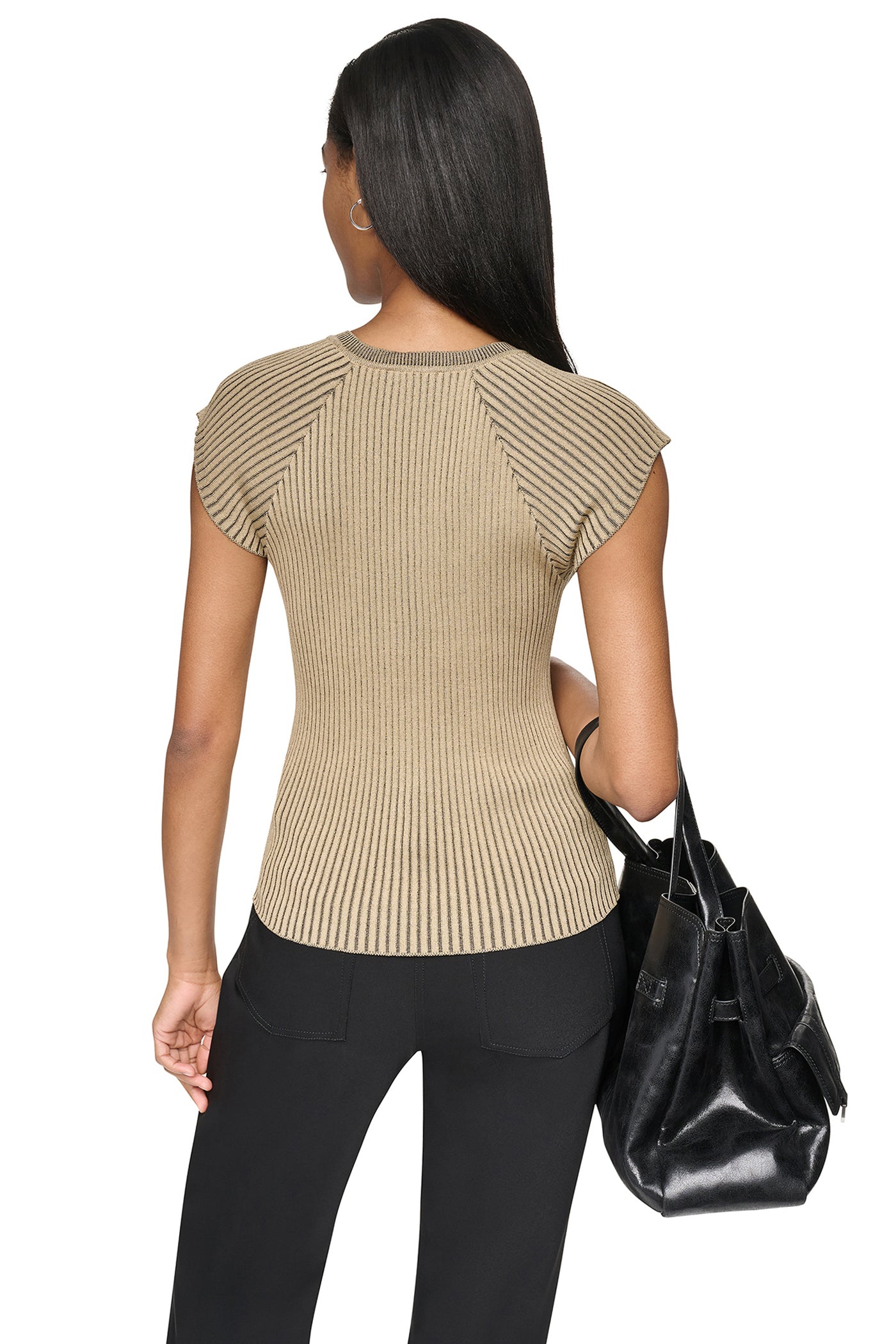 RIB KNIT SWEATER VIEW 3