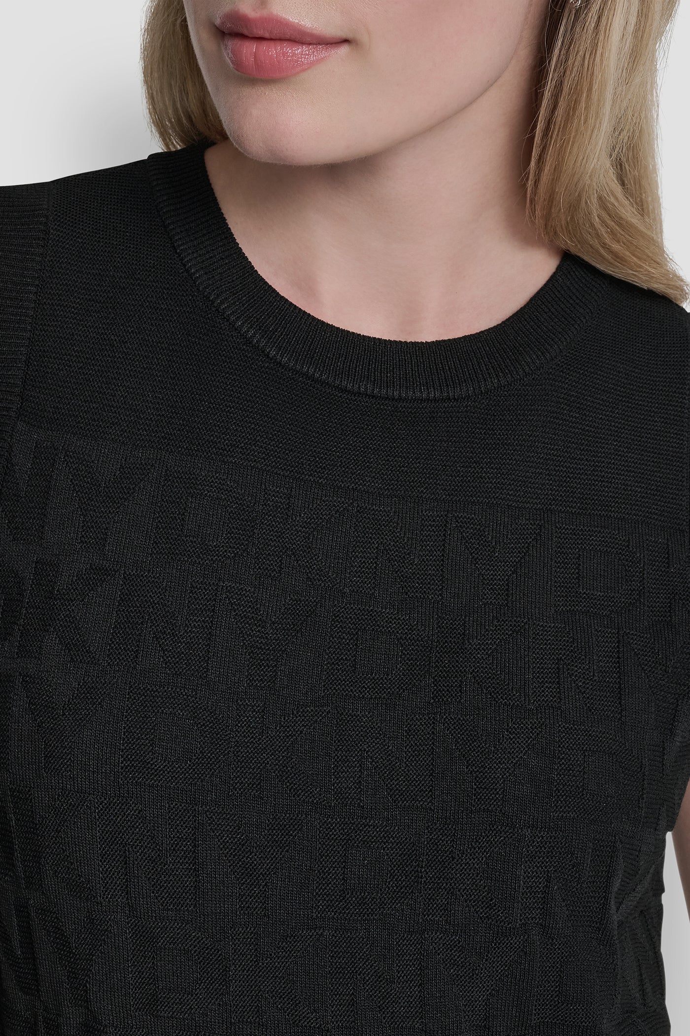 SWEATER TANK WITH ALL OVER LOGO VIEW 5 | WOMEN'S SWEATERS & TOPS