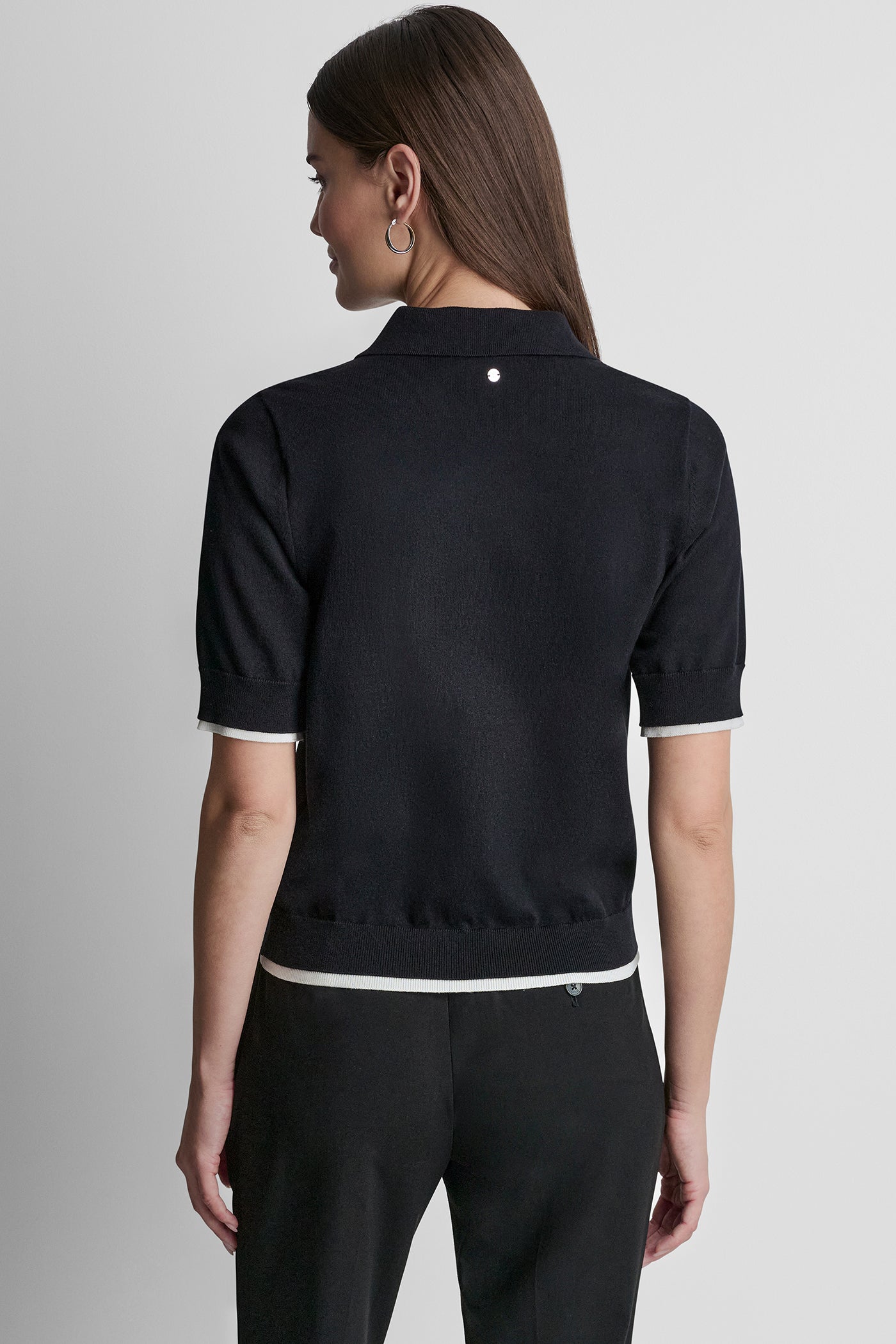 COLOR BLOCK POLO SWEATER VIEW 3 | WOMEN'S SWEATERS & TOPS