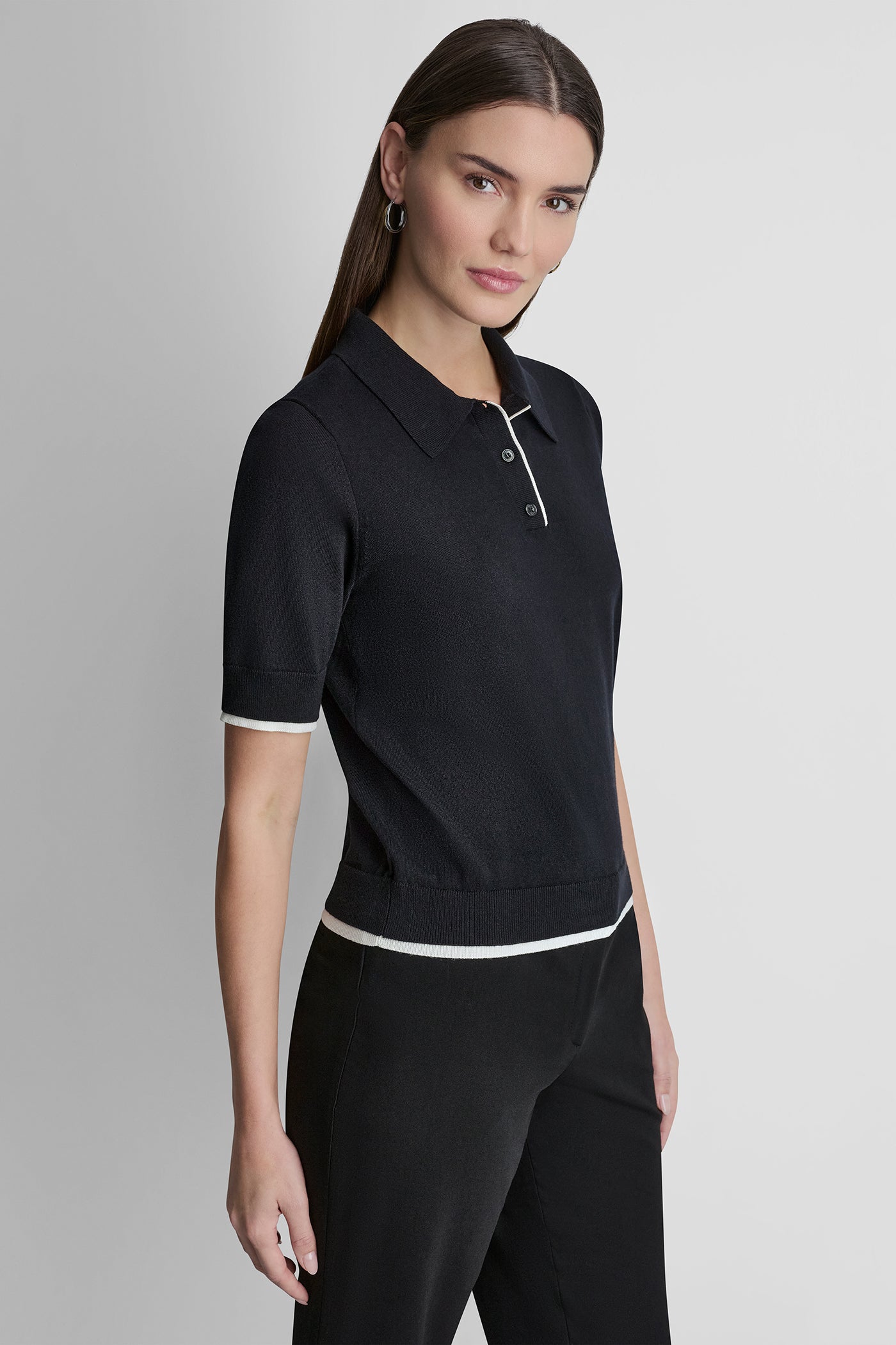 COLOR BLOCK POLO SWEATER VIEW 4 | WOMEN'S SWEATERS & TOPS