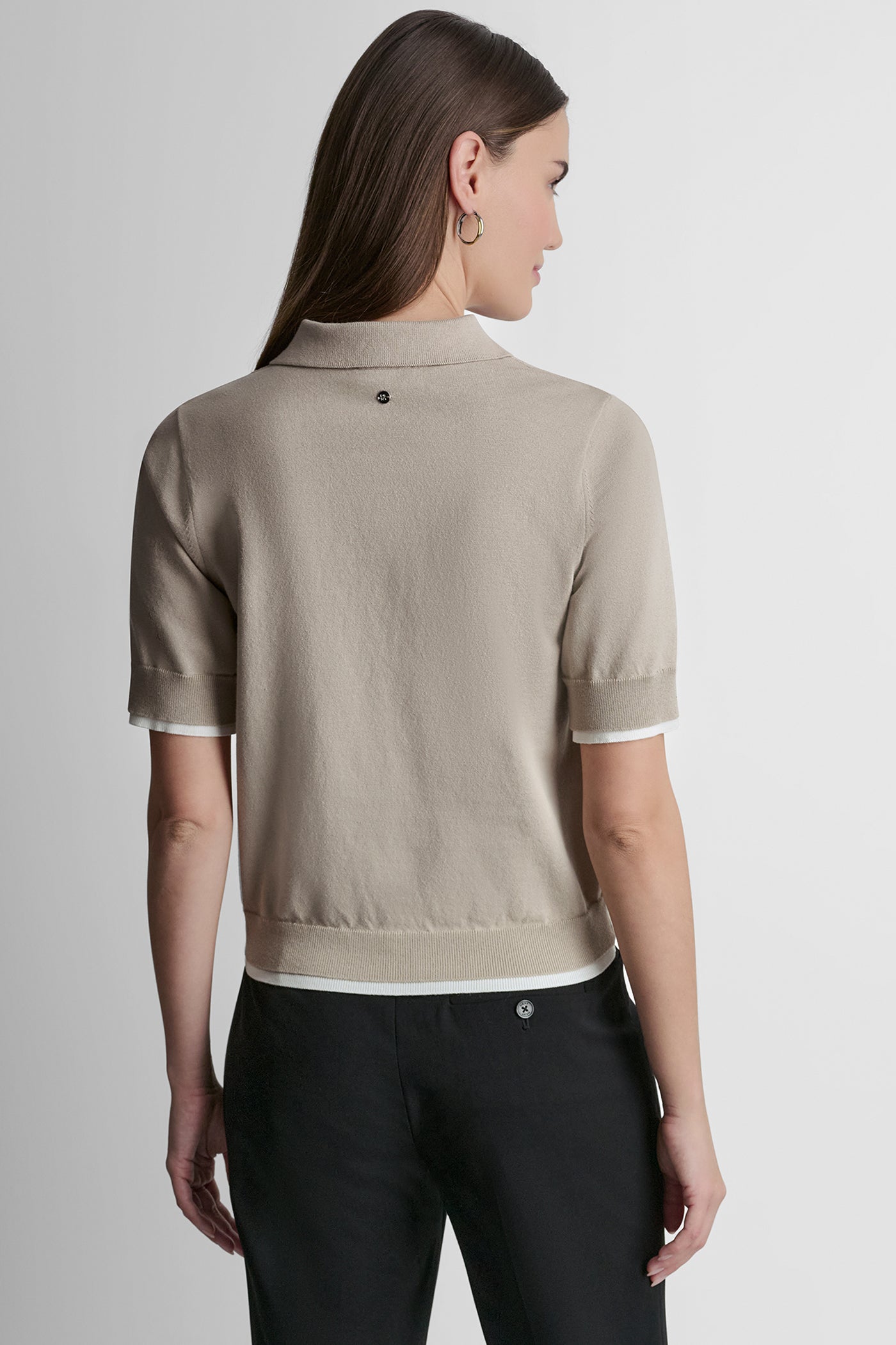COLOR BLOCK POLO SWEATER VIEW 3 | WOMEN'S SWEATERS & TOPS