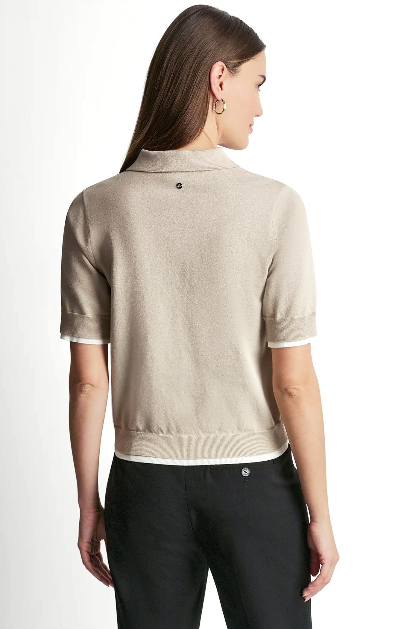 COLOR BLOCK POLO SWEATER VIEW 3 | SALE