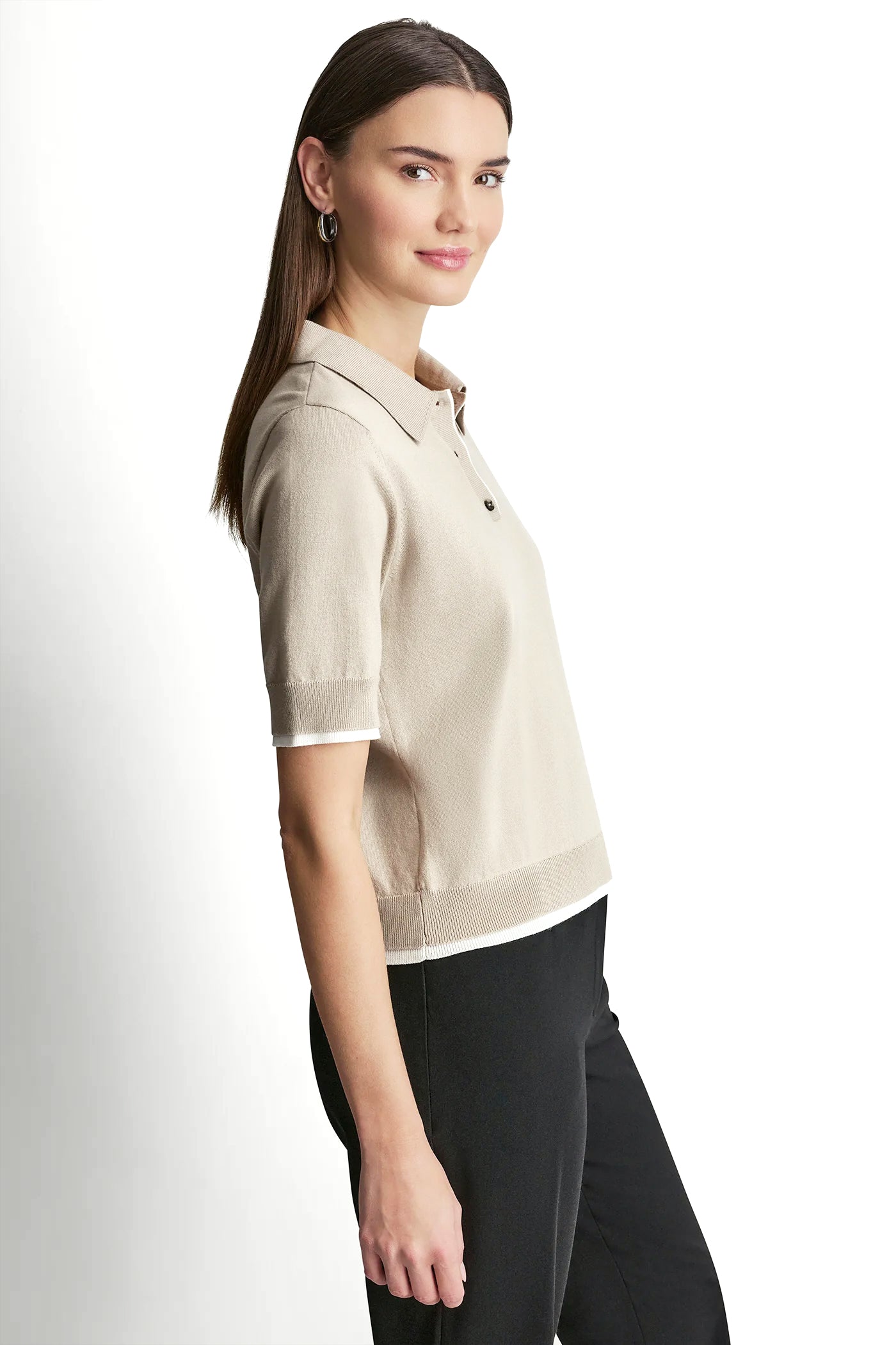 COLOR BLOCK POLO SWEATER VIEW 4 | SALE