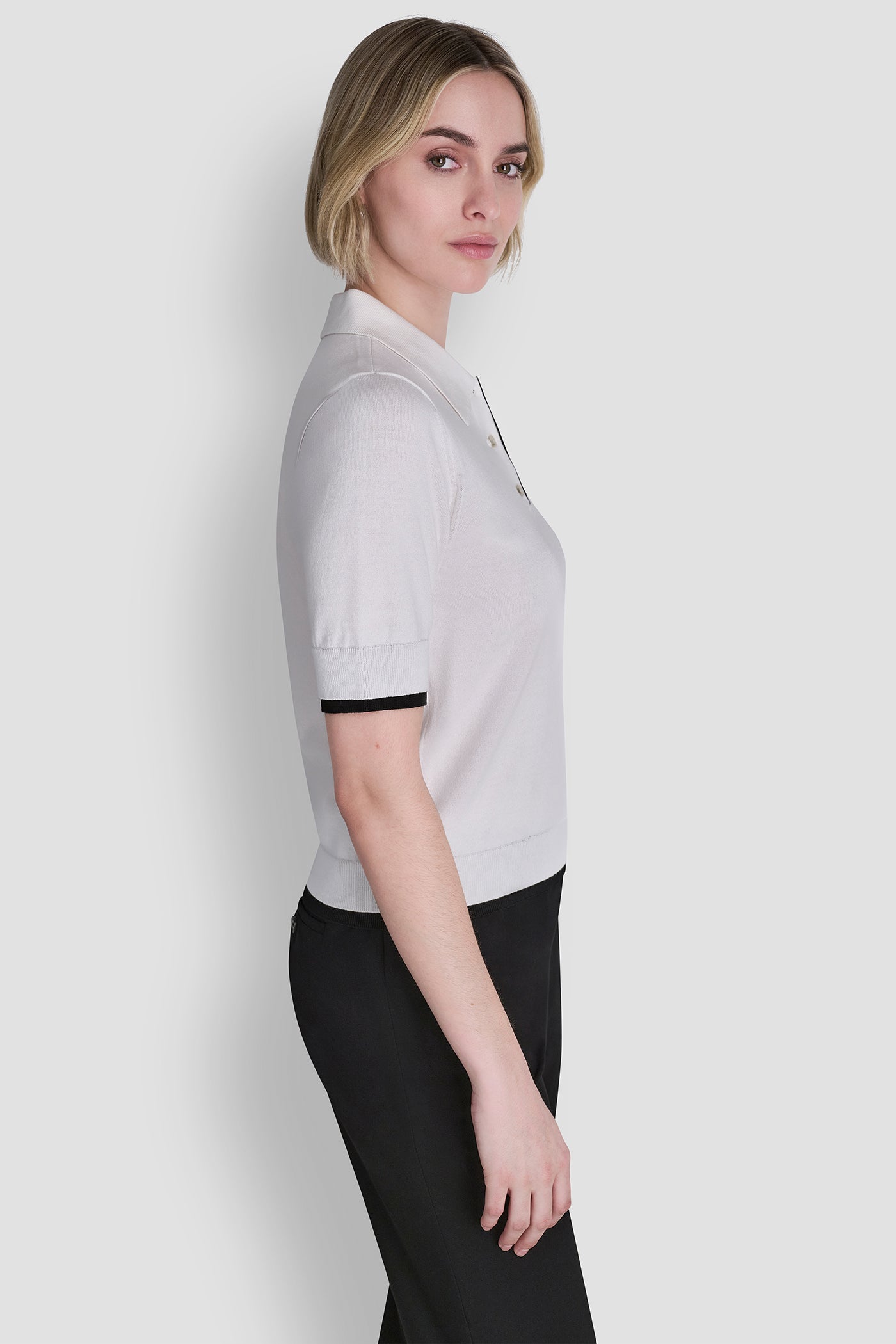 COLOR BLOCK POLO SWEATER VIEW 4 | WOMEN'S SWEATERS & TOPS