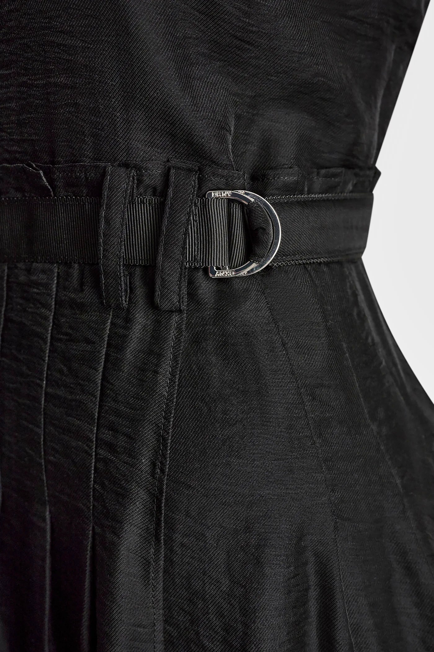 Belted Pleated Midi Dress | Fit and Flare | DKNY Belted Pleated Midi Dress | Fit and Flare | DKNY