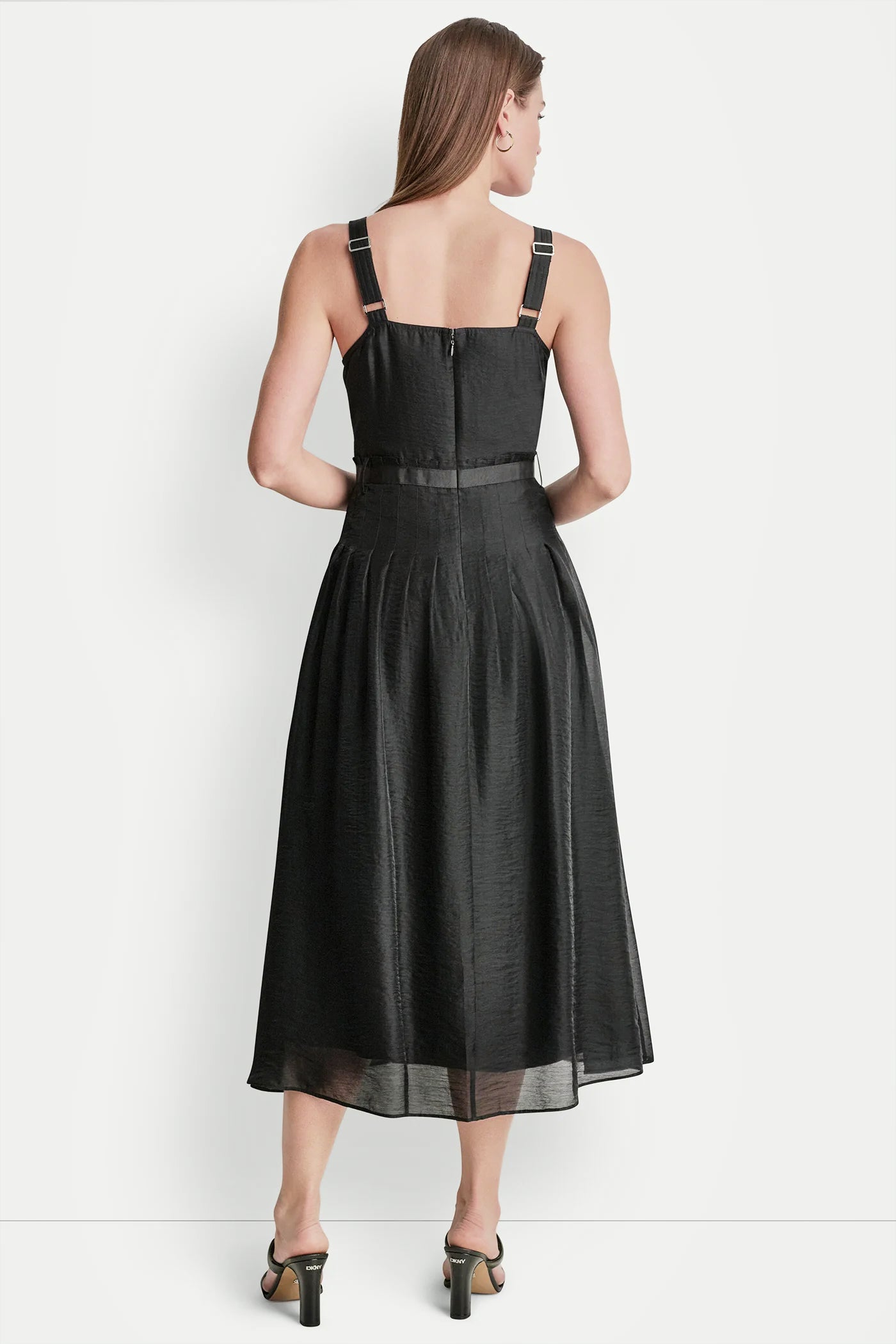 BELTED PLEATED MIDI DRESS VIEW 3 | Dresses & Jumpsuits