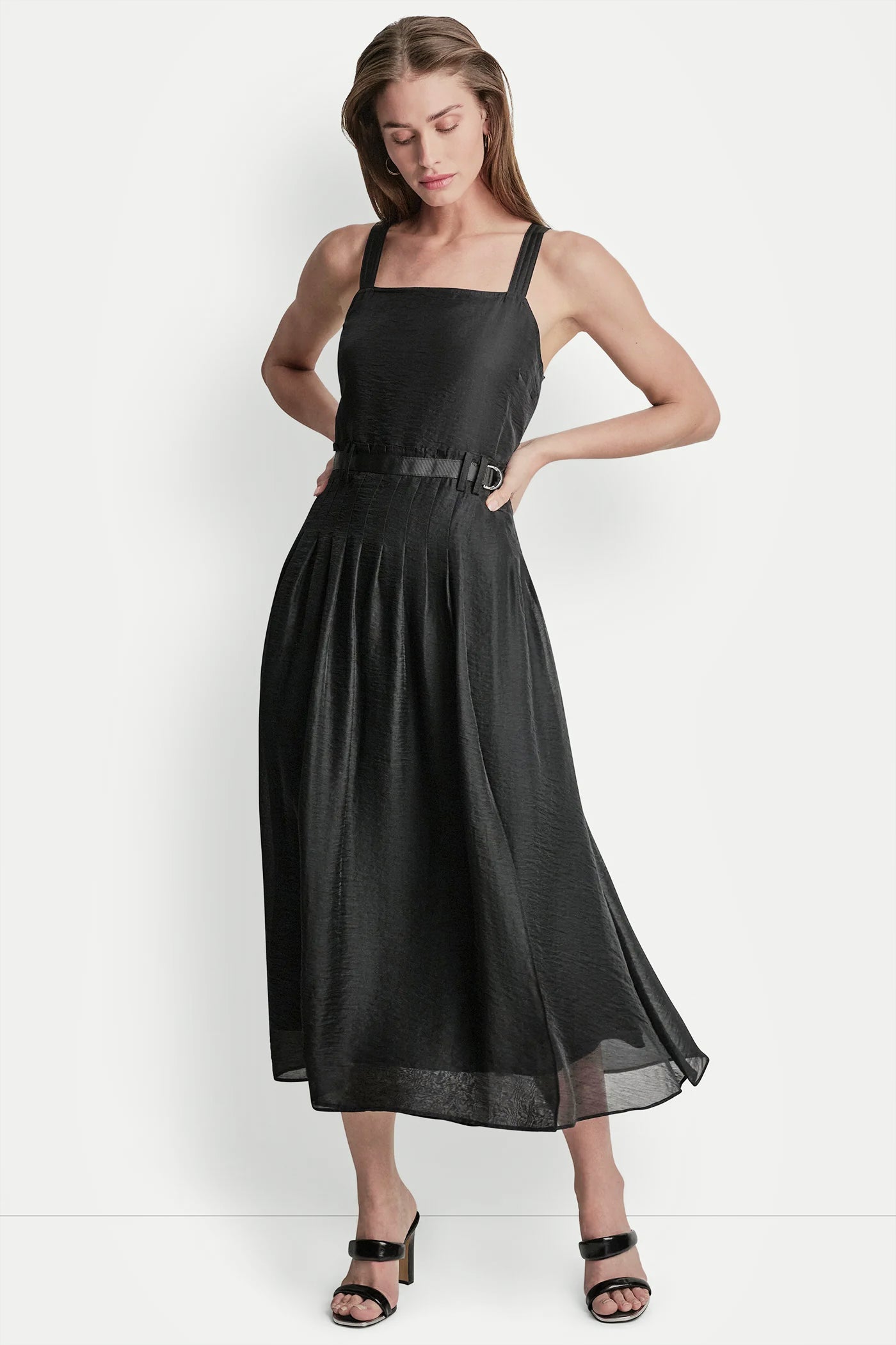 BELTED PLEATED MIDI DRESS VIEW 5 | Dresses & Jumpsuits