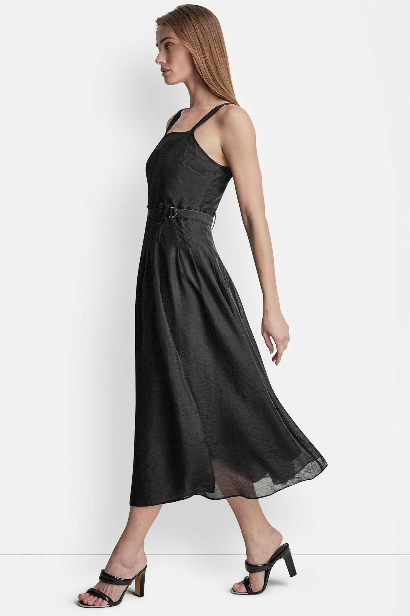 BELTED PLEATED MIDI DRESS VIEW 4 | Dresses & Jumpsuits
