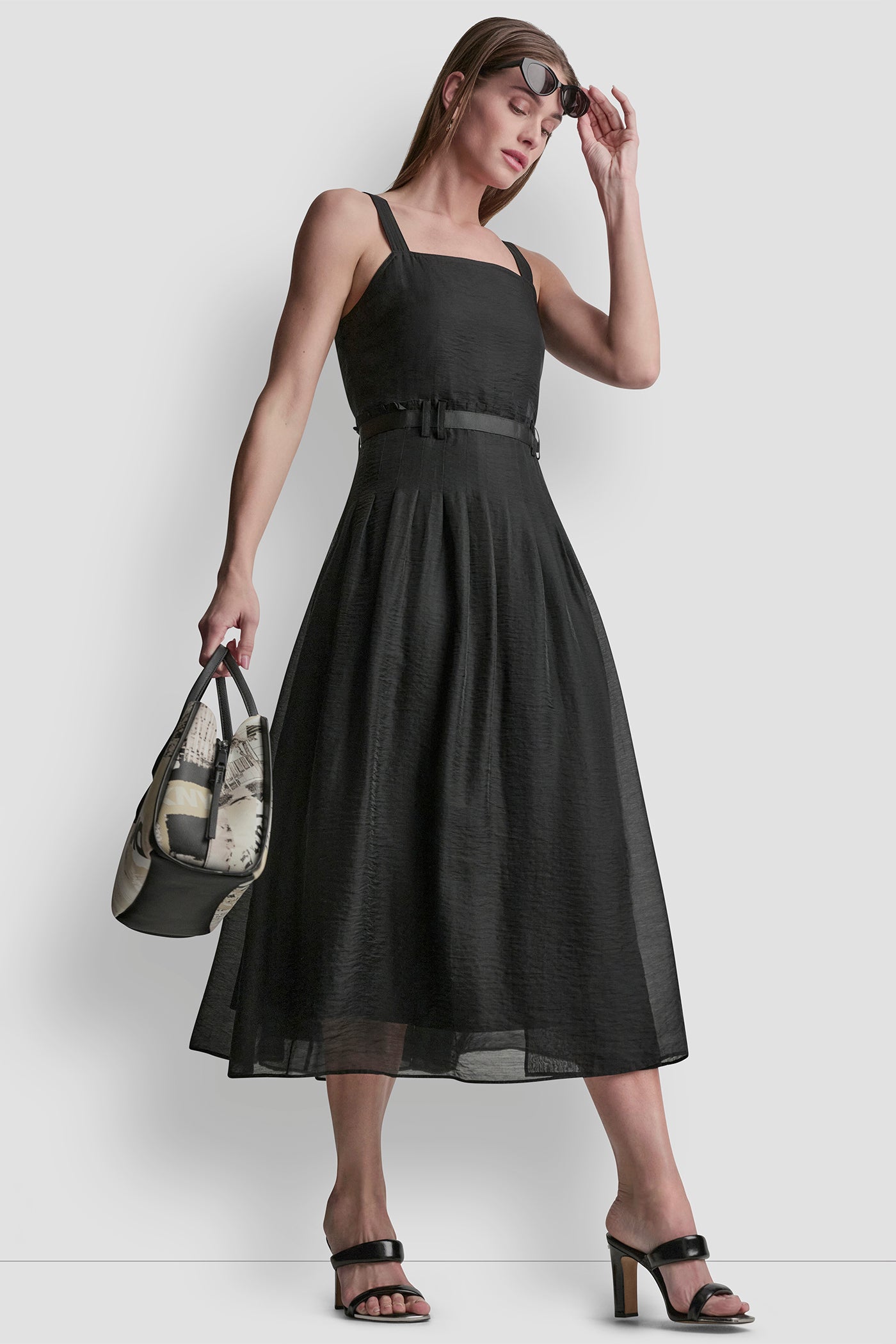 BELTED PLEATED MIDI DRESS VIEW 5 | New Arrivals